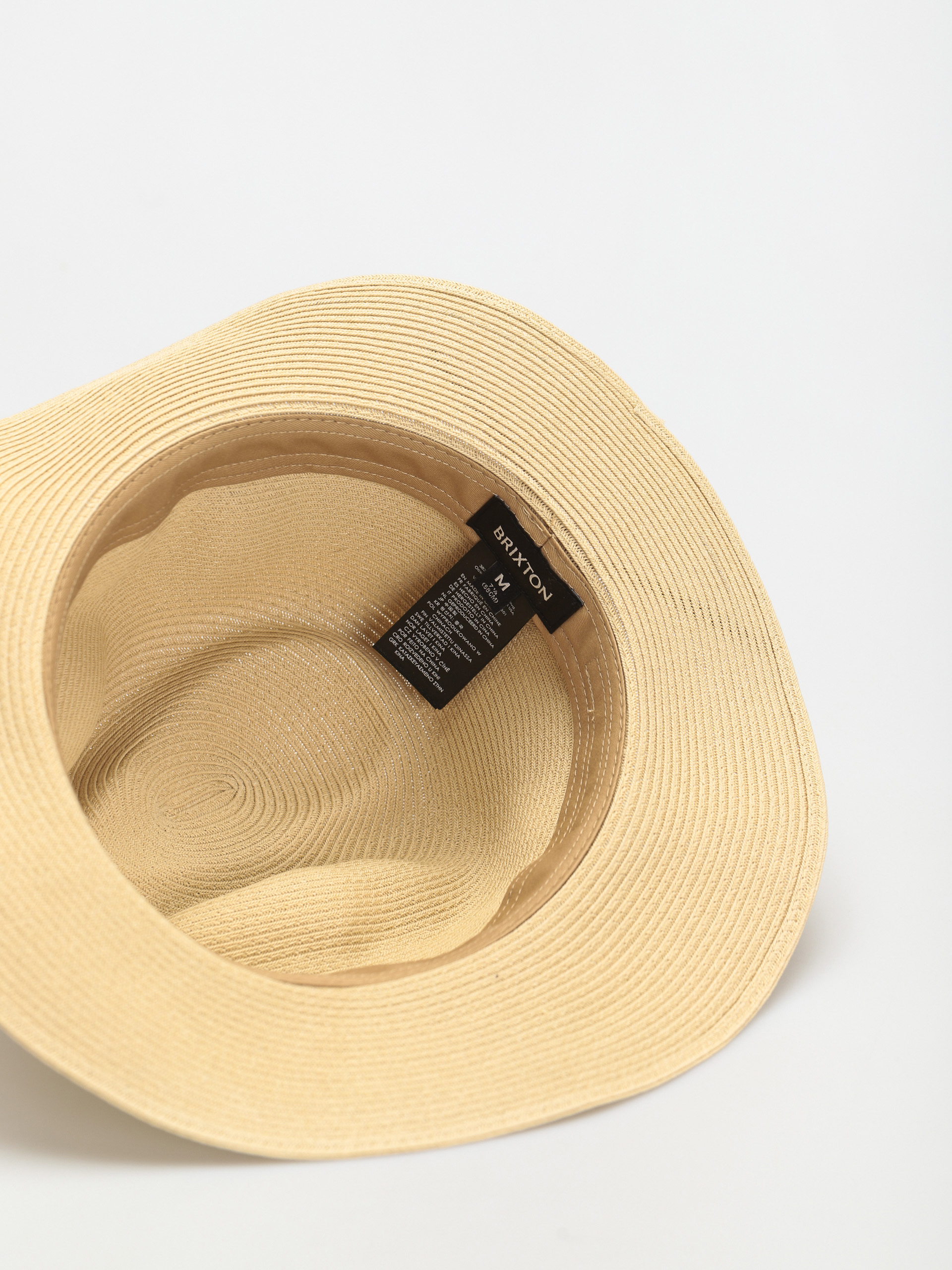 Klobúk Brixton Wesley Straw Packable Fedora (tan)