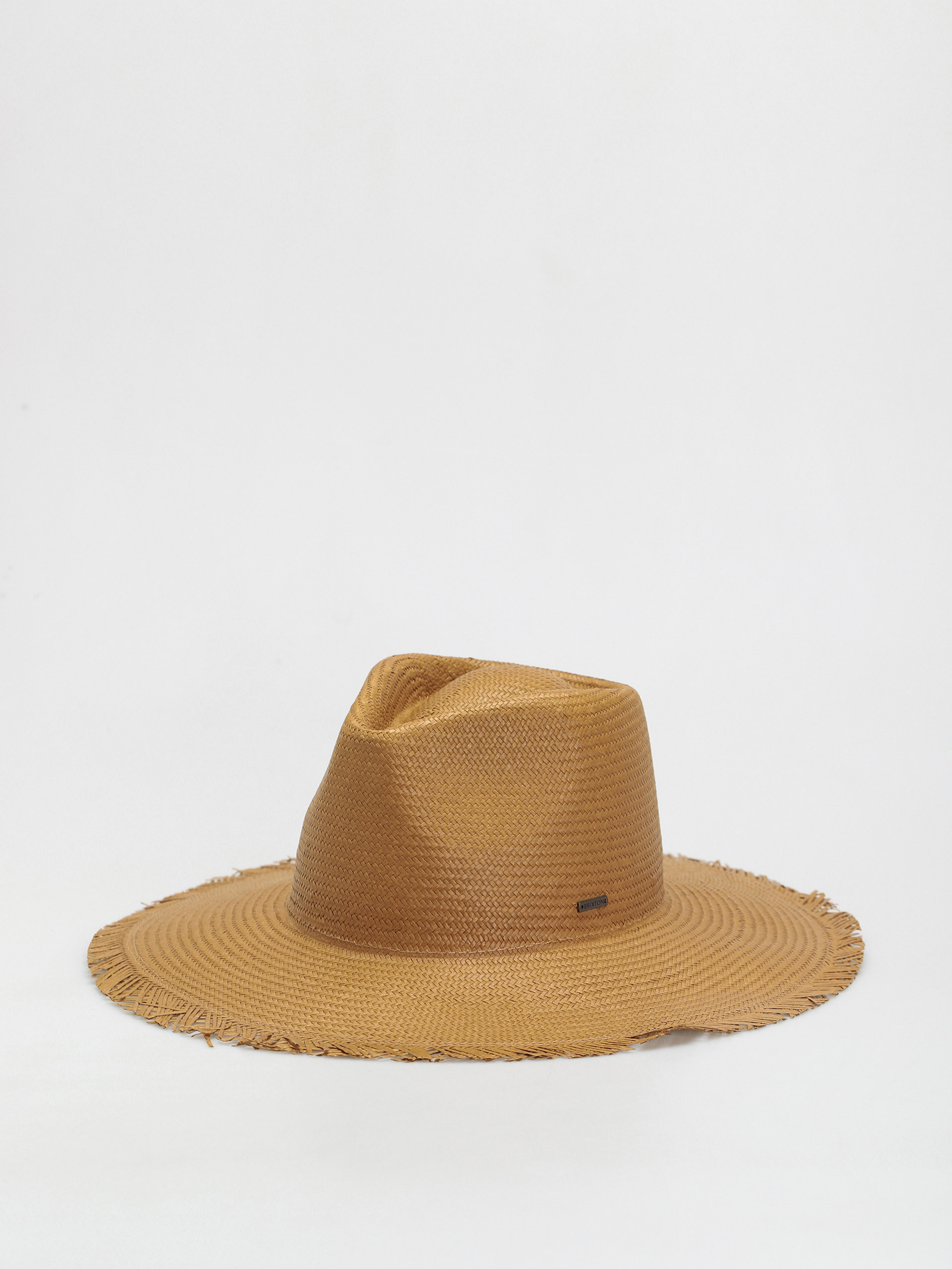 Klobúk Brixton Jo Straw Frayed Fedora (copper)