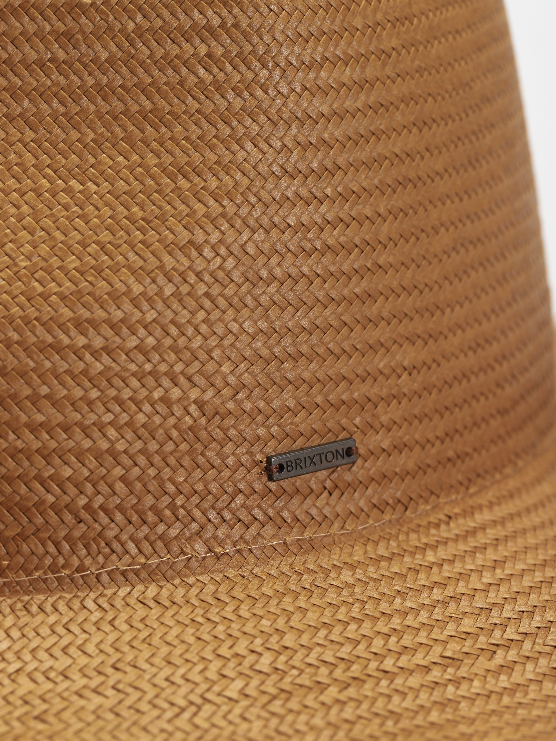 Klobúk Brixton Jo Straw Frayed Fedora (copper)