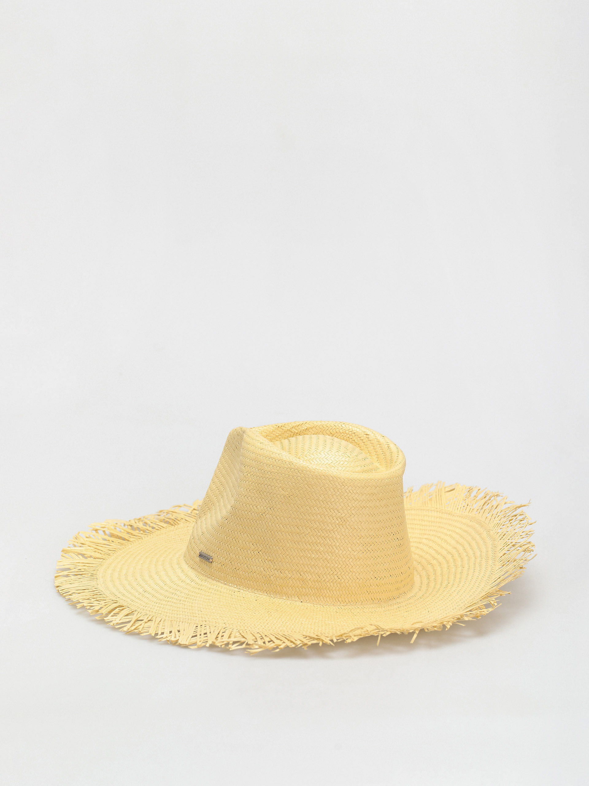 Klobúk Brixton Jo Straw Frayed Fedora (honey)