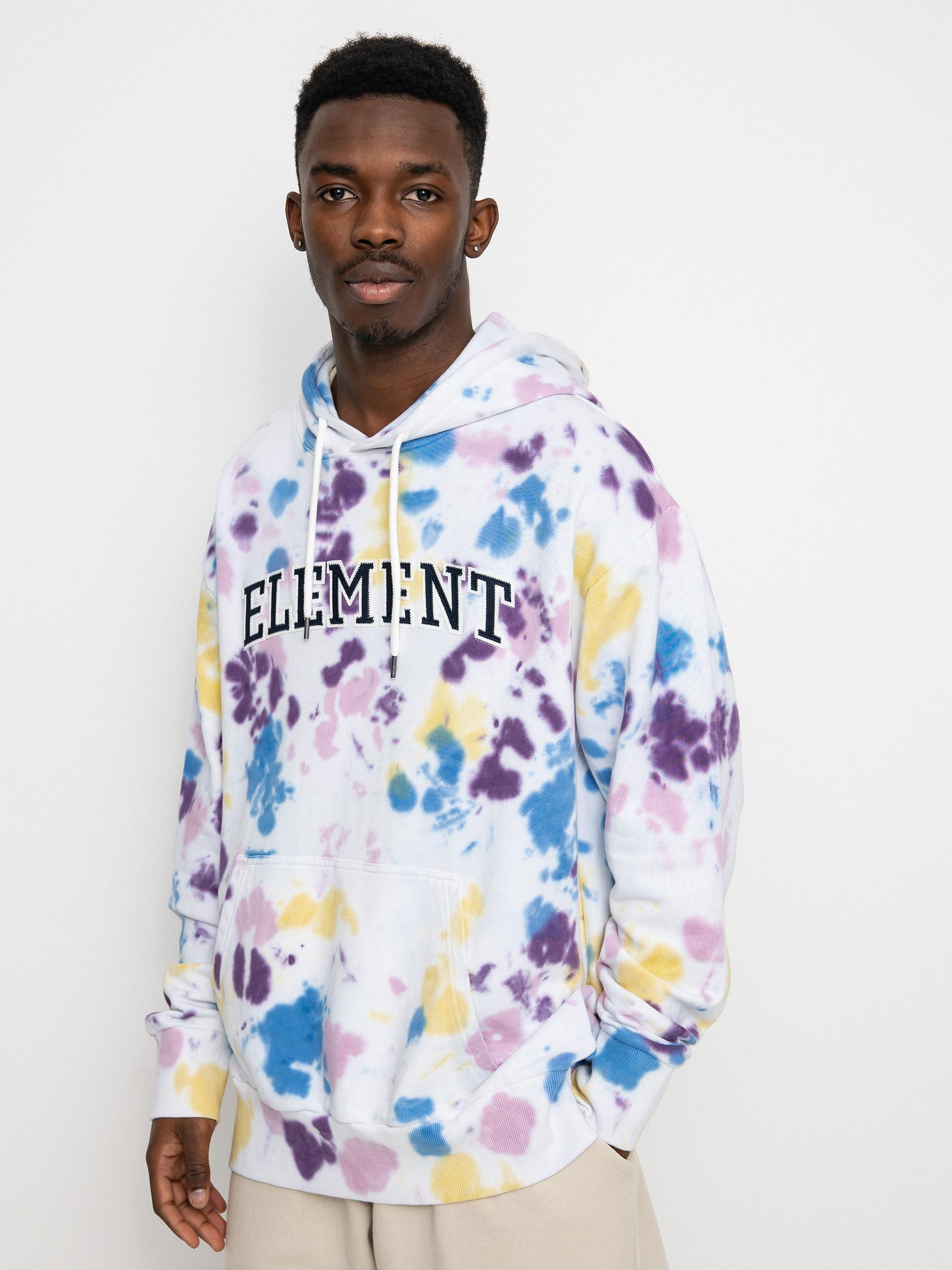 Mikina s kapucňou Element Crossfield Tie Dye HD (light magma)