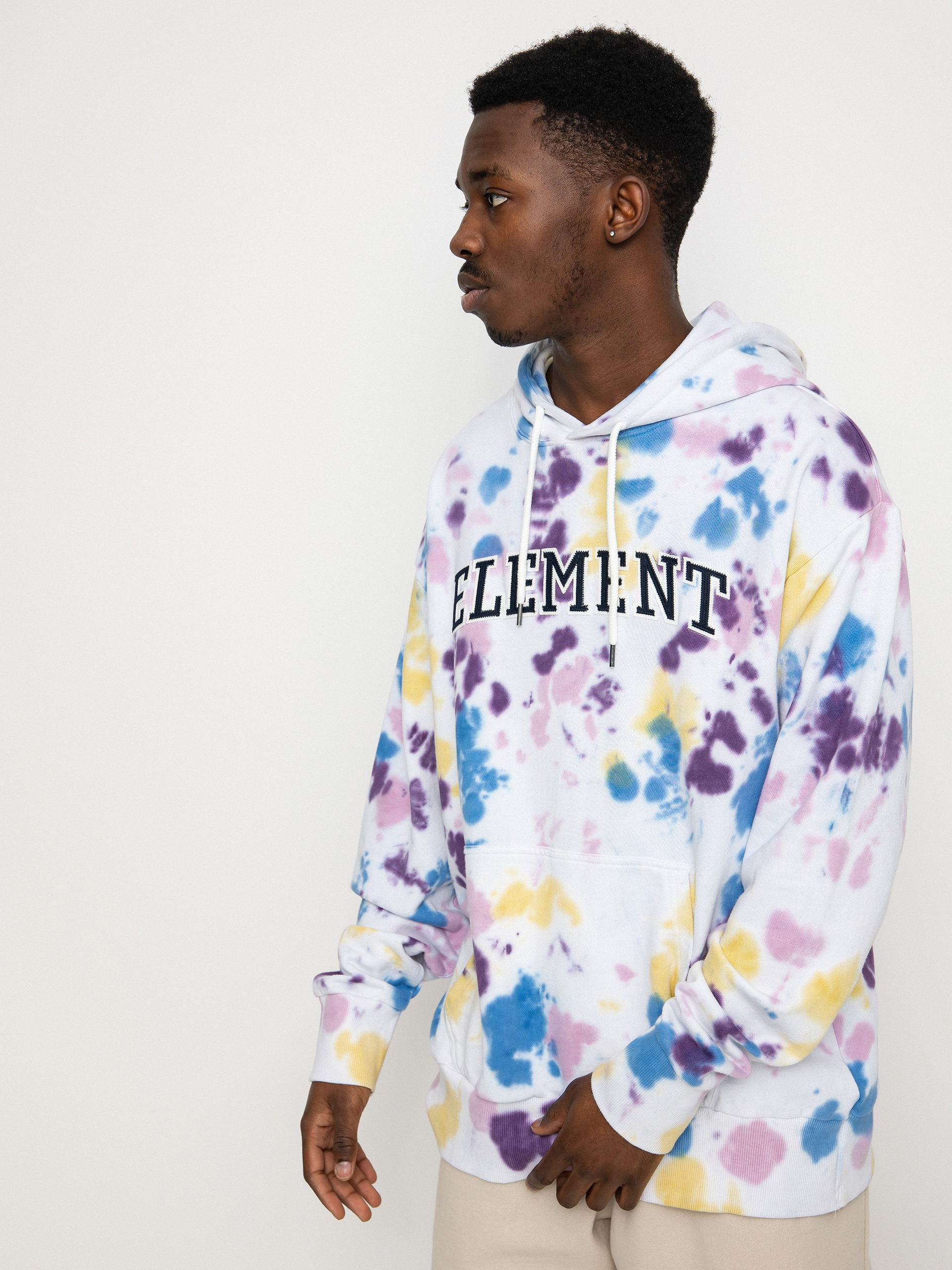 Mikina s kapucňou Element Crossfield Tie Dye HD (light magma)