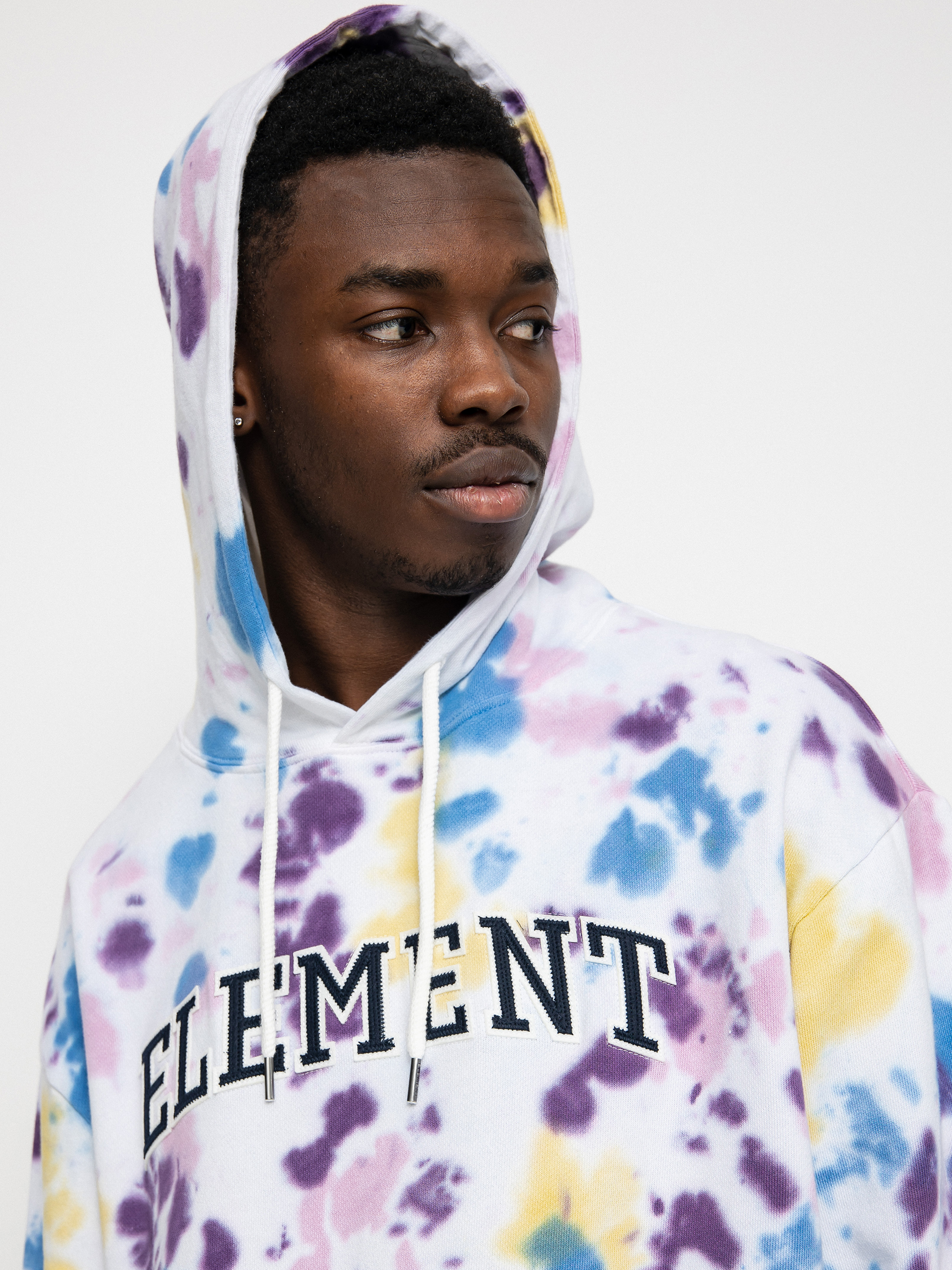 Mikina s kapucňou Element Crossfield Tie Dye HD (light magma)