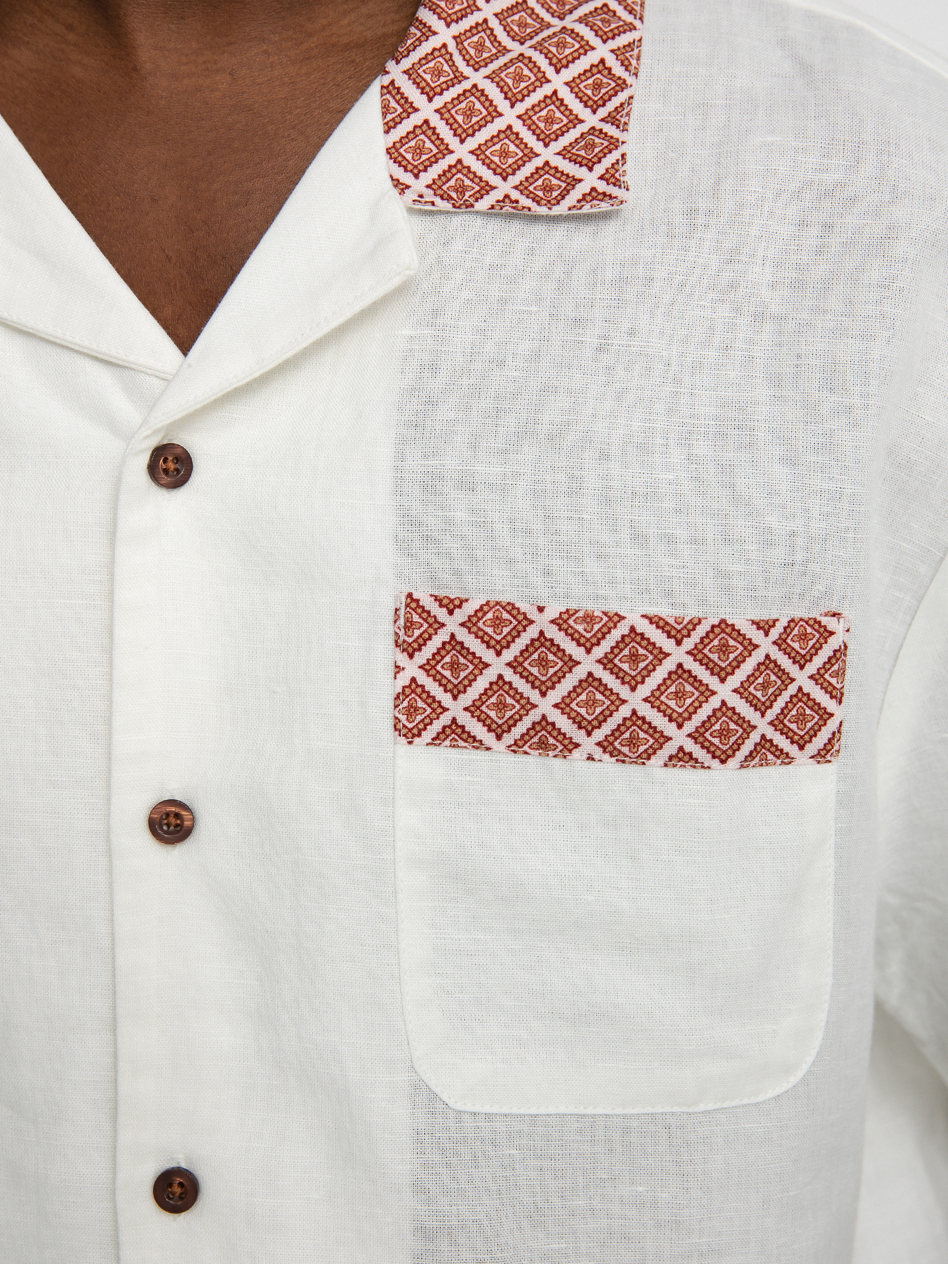 Košeľa Brixton Bunker (off white)