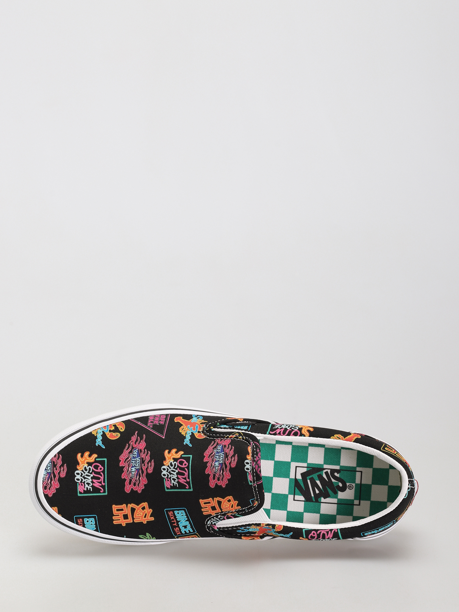 Topánky Vans Classic Slip On (vans market/black/neon)