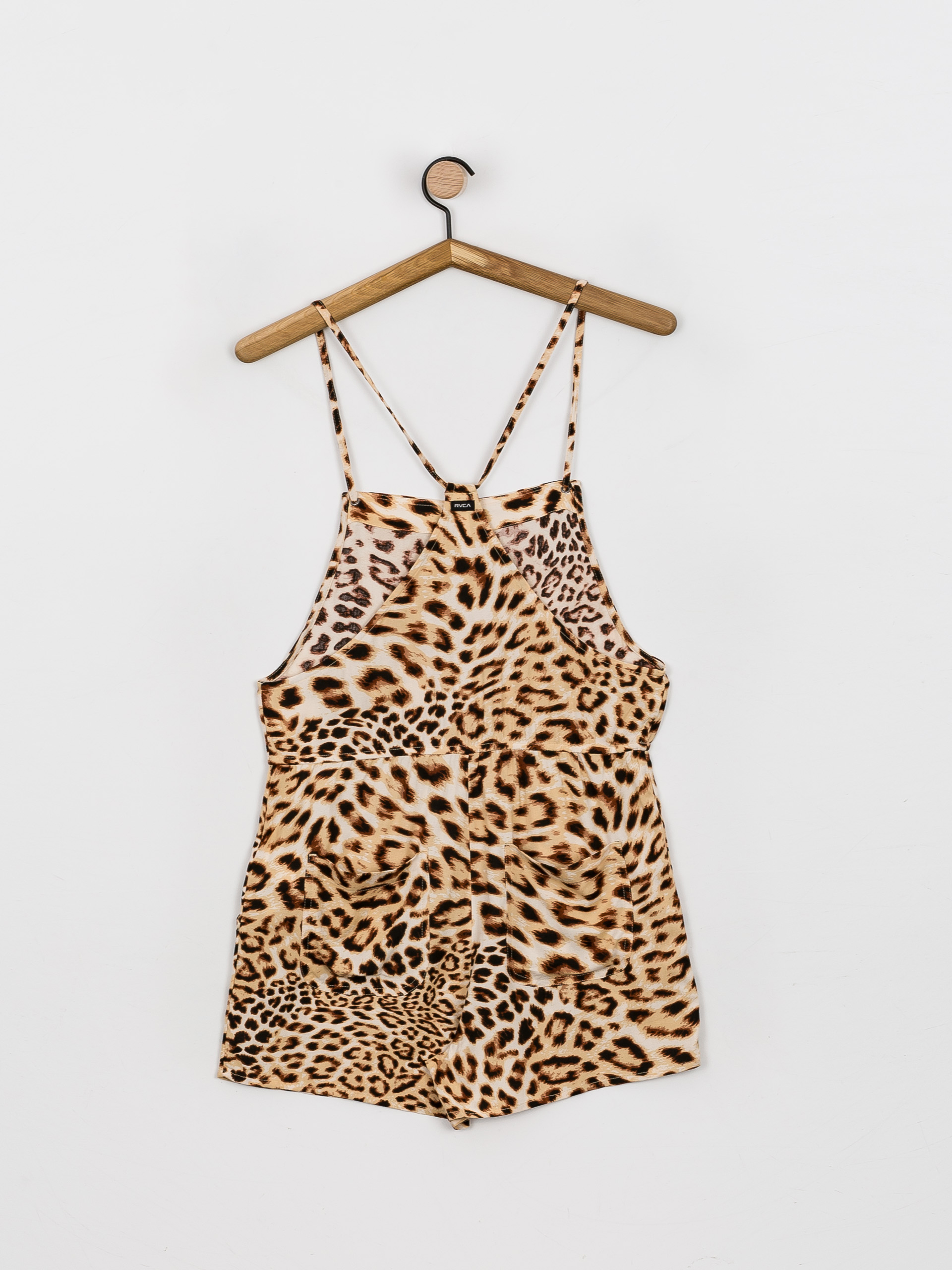 Dámsky Nohavice na traky RVCA Laidback Romper (light brown)