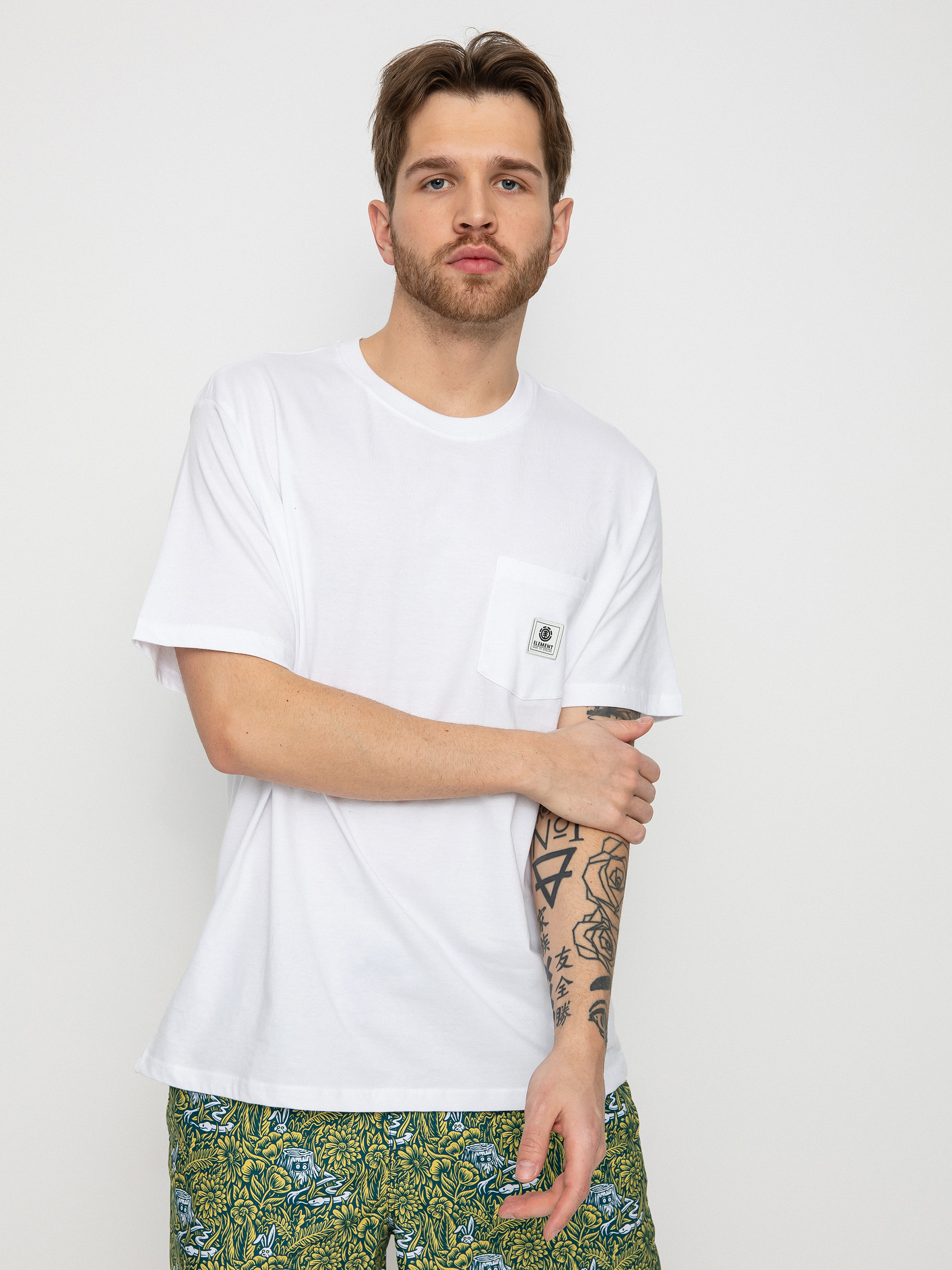 Tričko Element Basic Pocket Label S (optic white)