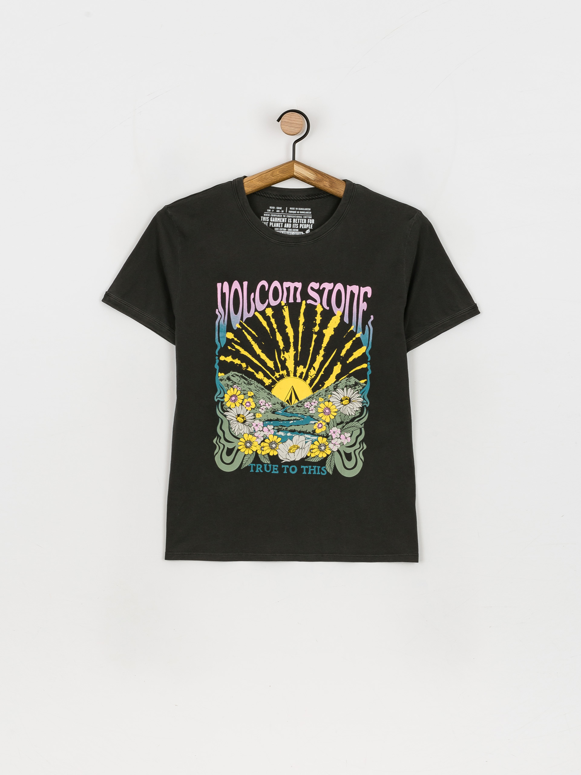 Tričko Volcom Truly Ringer Wmn (black)