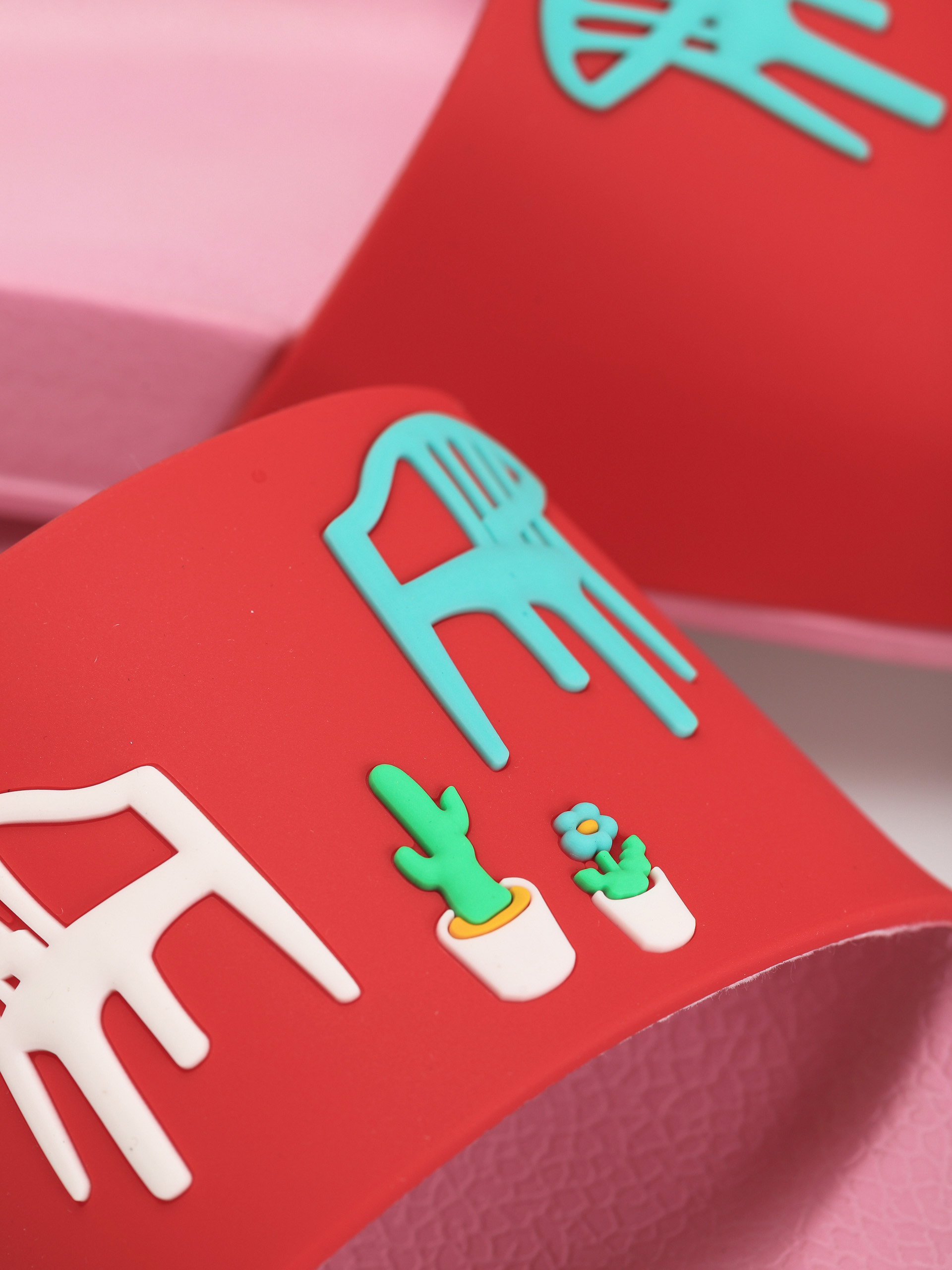 Šľapky Happy Socks Balcony (pink/red)