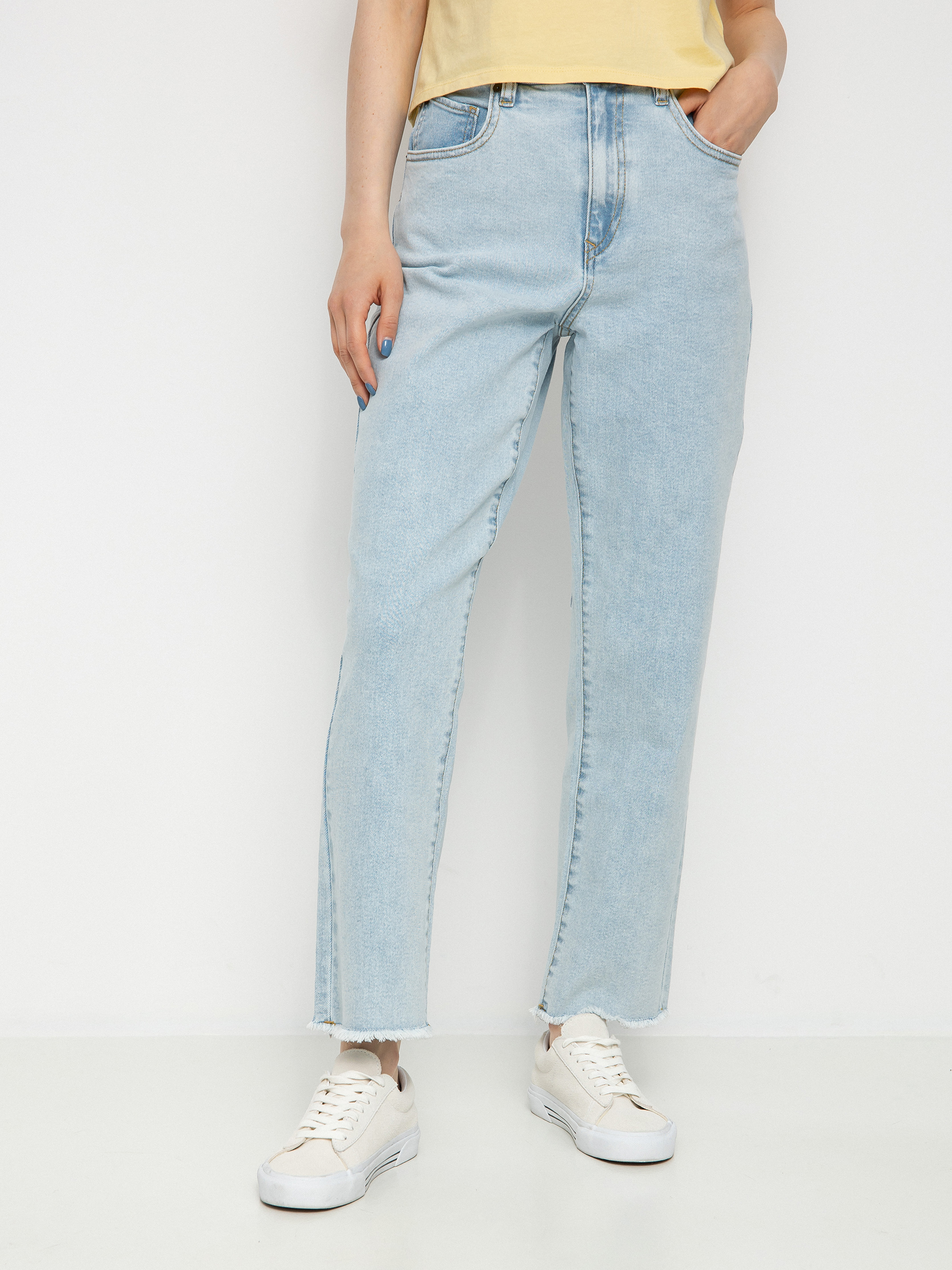 Nohavice Volcom Stn Step Hirise Wmn (thrifter blue light)