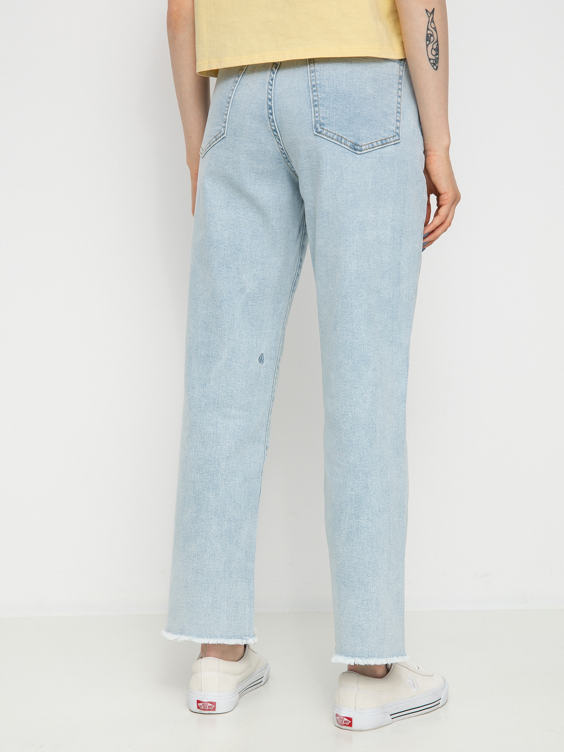 Nohavice Volcom Stn Step Hirise Wmn (thrifter blue light)