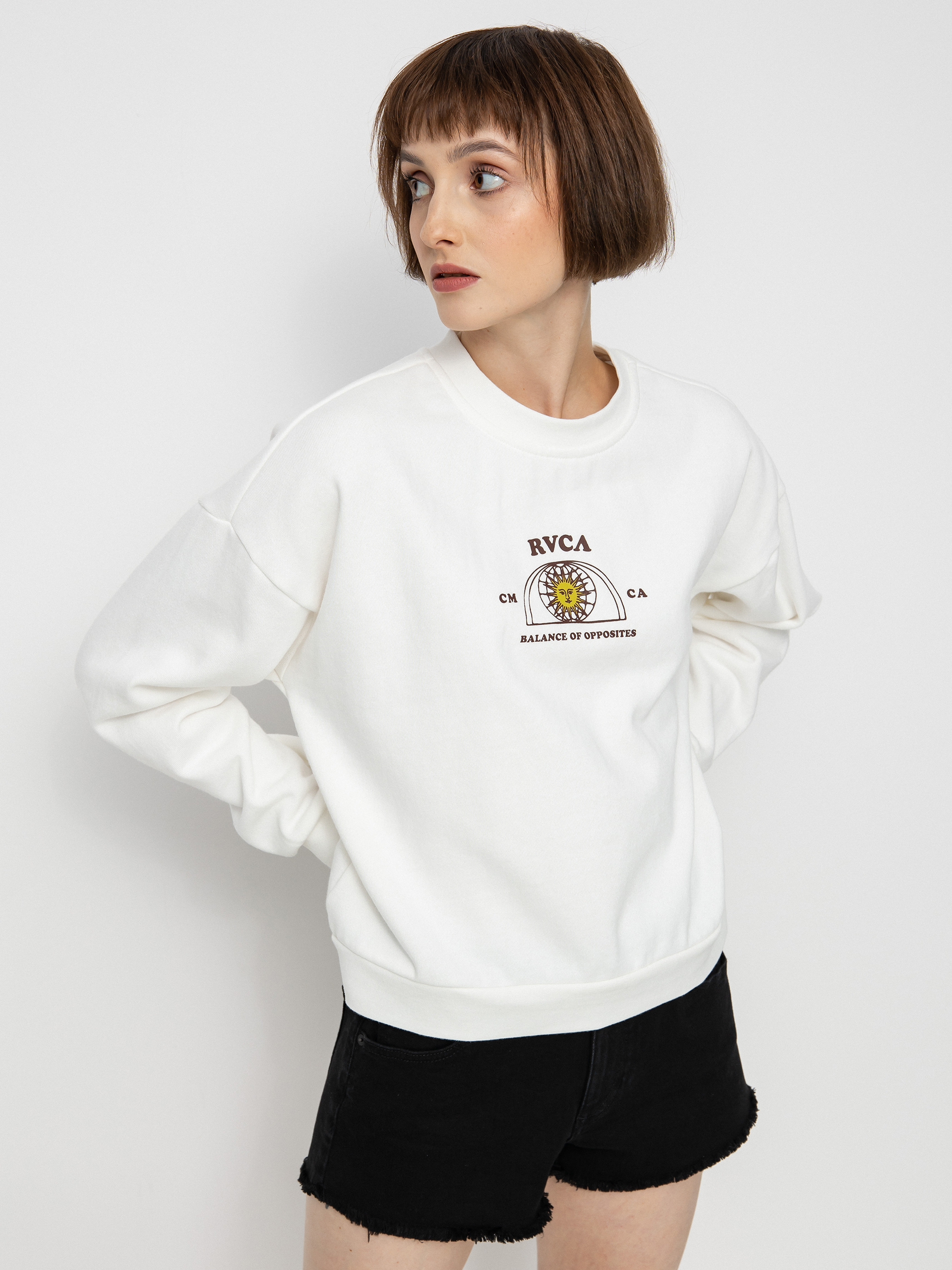 Mikina RVCA West Crew Wmn (vintage white)