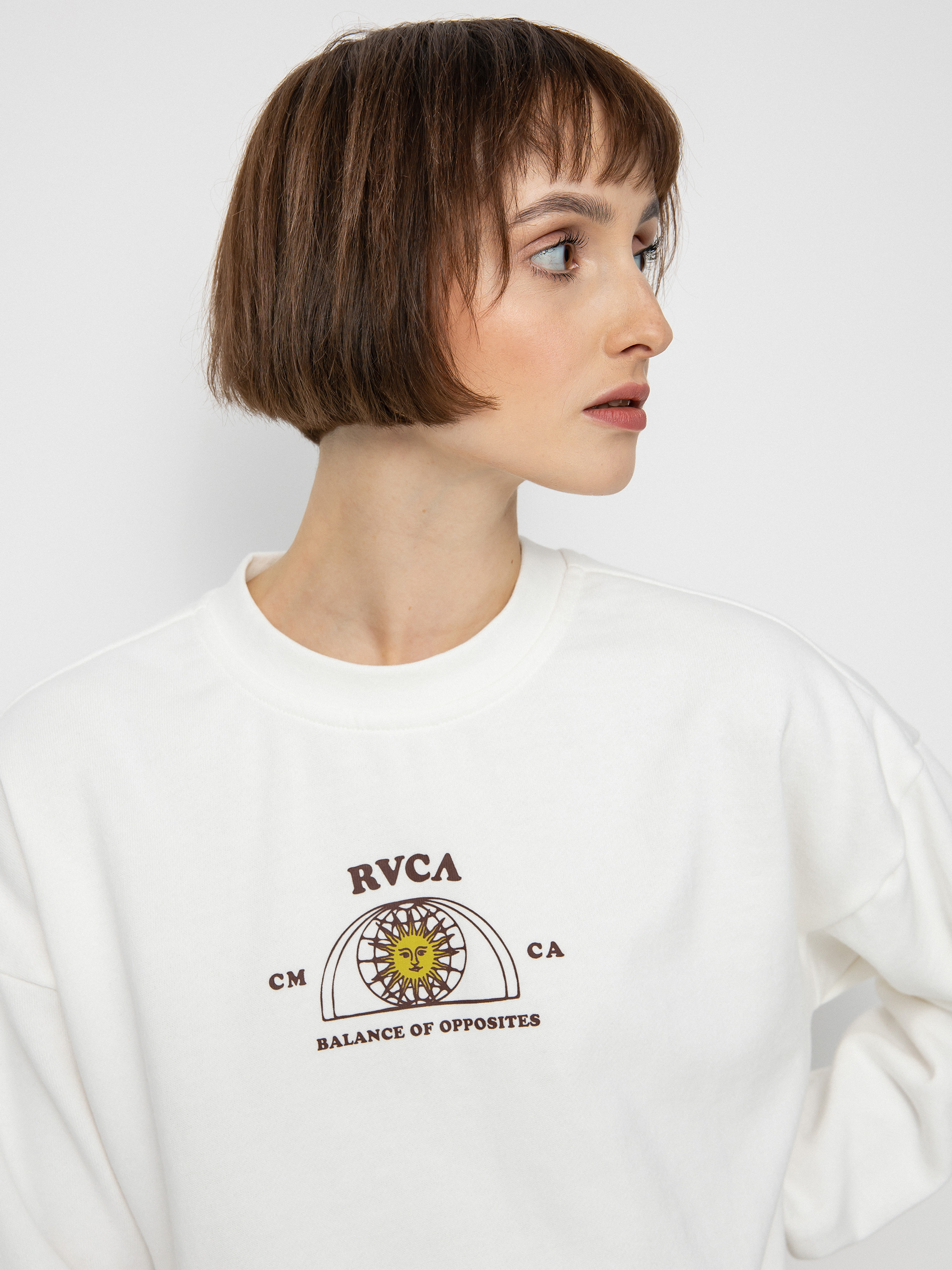 Mikina RVCA West Crew Wmn (vintage white)