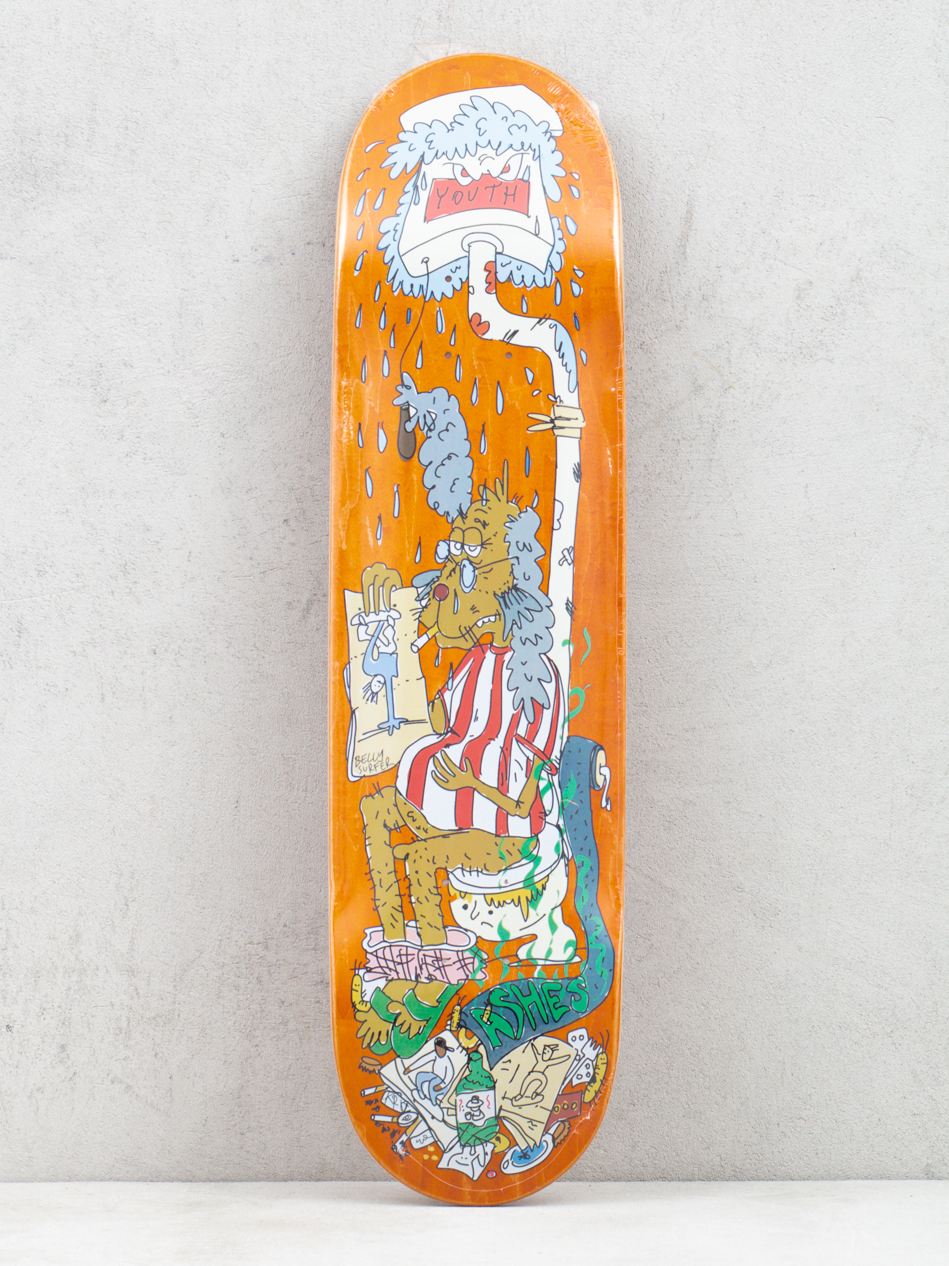 Doska Youth Skateboards X Ashes Old Dog (orange)