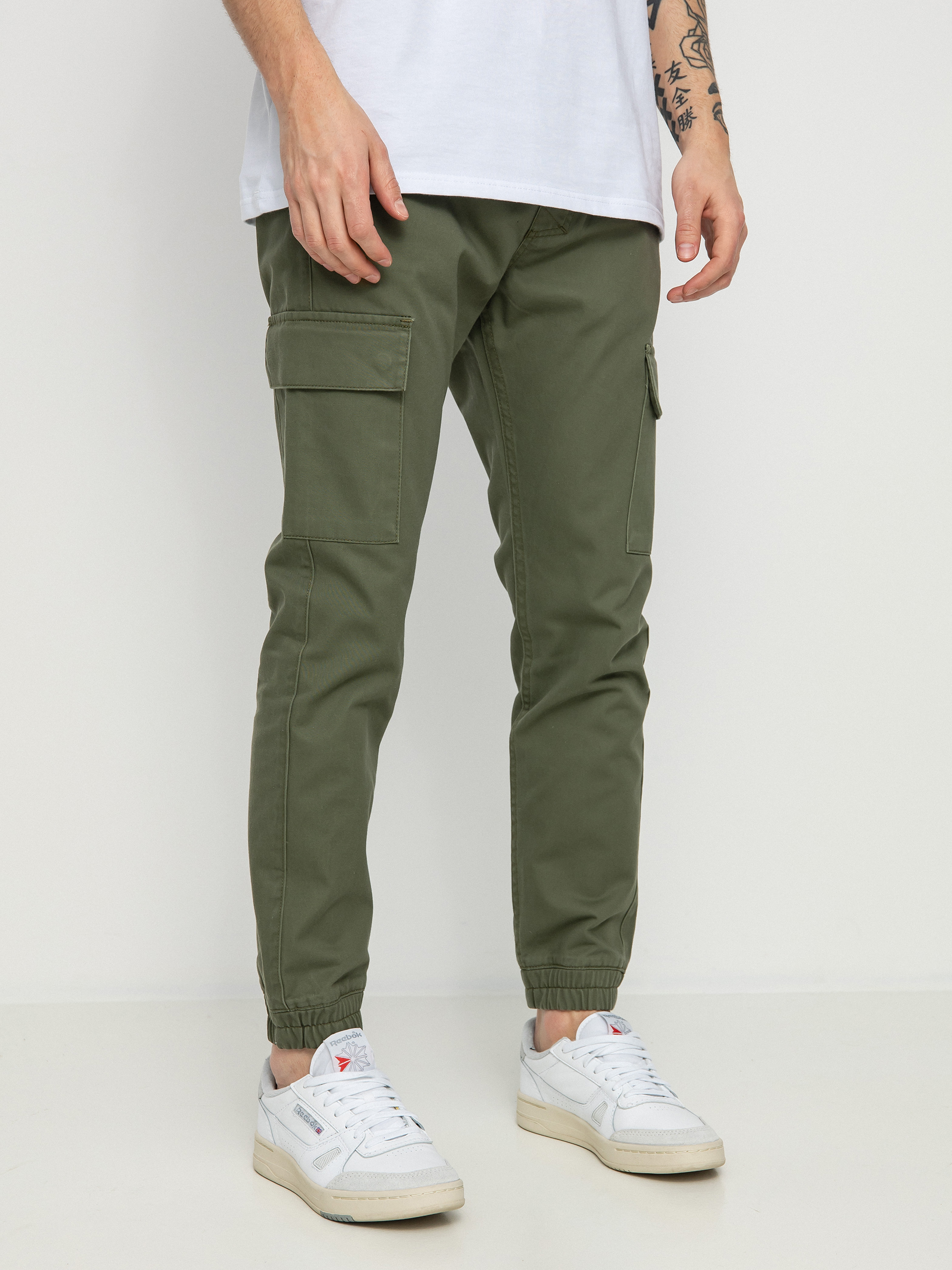 Nohavice MassDnm Cargo Joggers Sneaker Fit (olive)