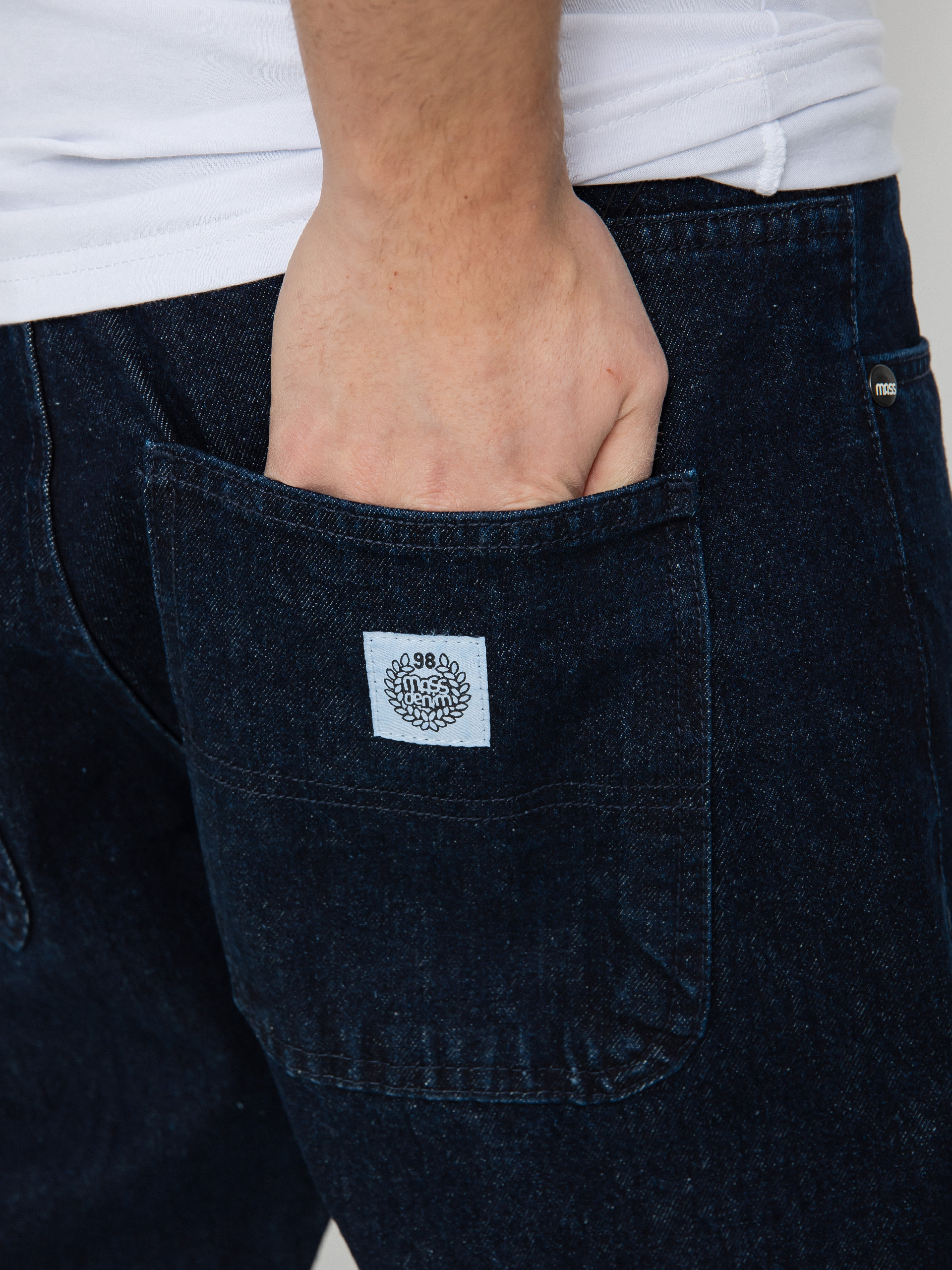 Nohavice MassDnm Craft Jeans Baggy Fit (dark blue)
