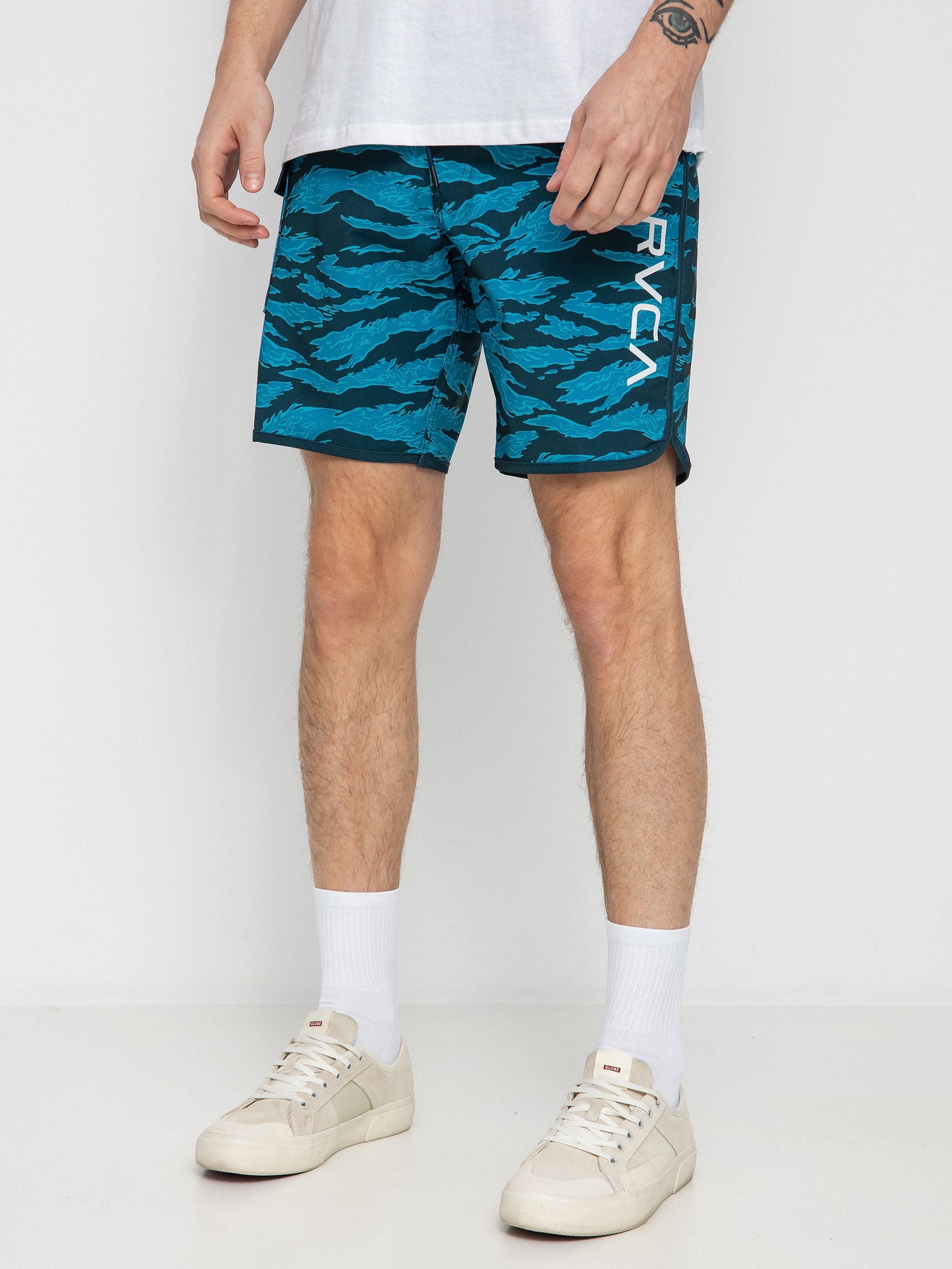 Plážové kraťasy RVCA Zak Noyle Eastern Trunk (blue camo)