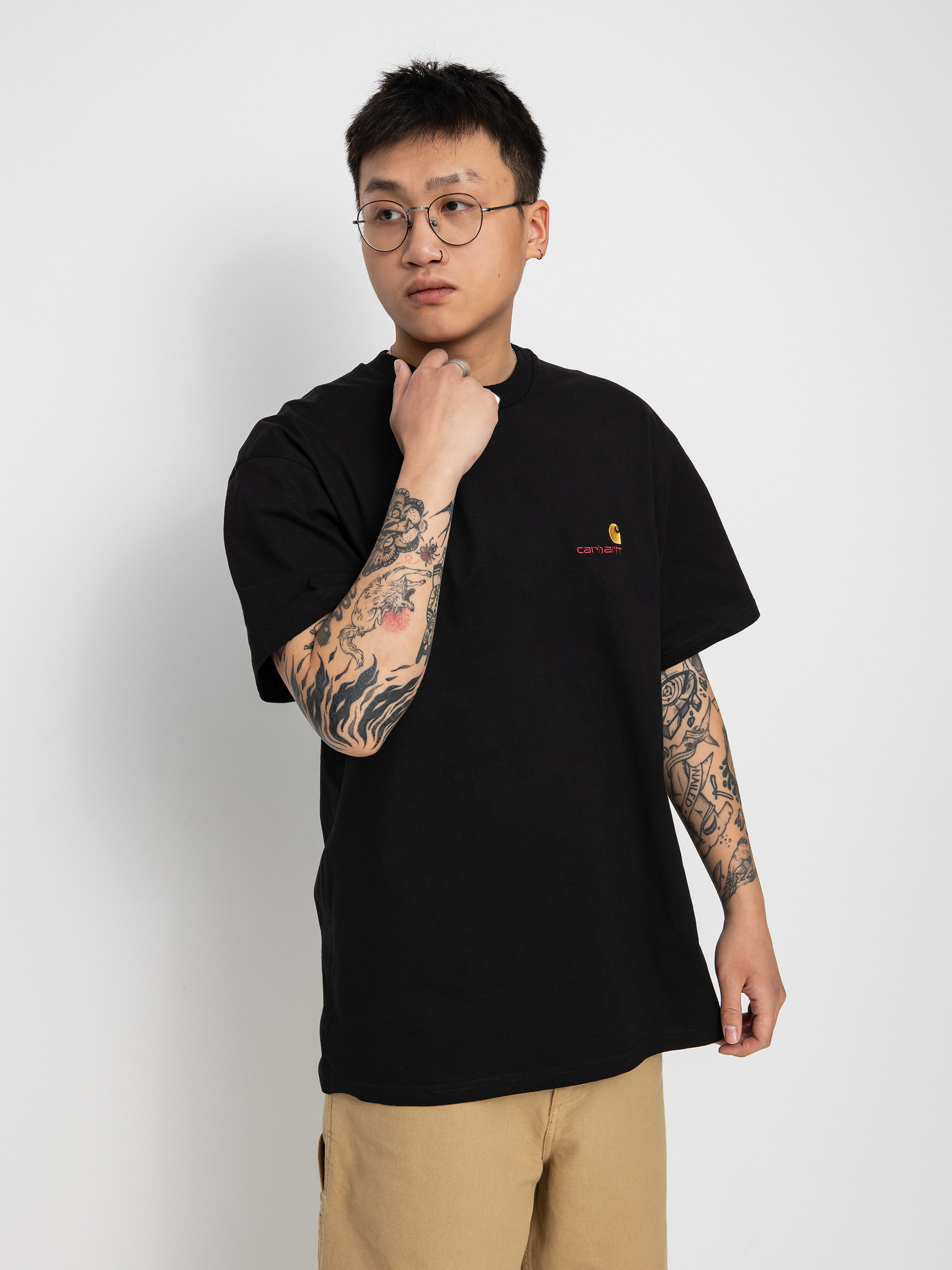 Tričko Carhartt WIP American Script (black)