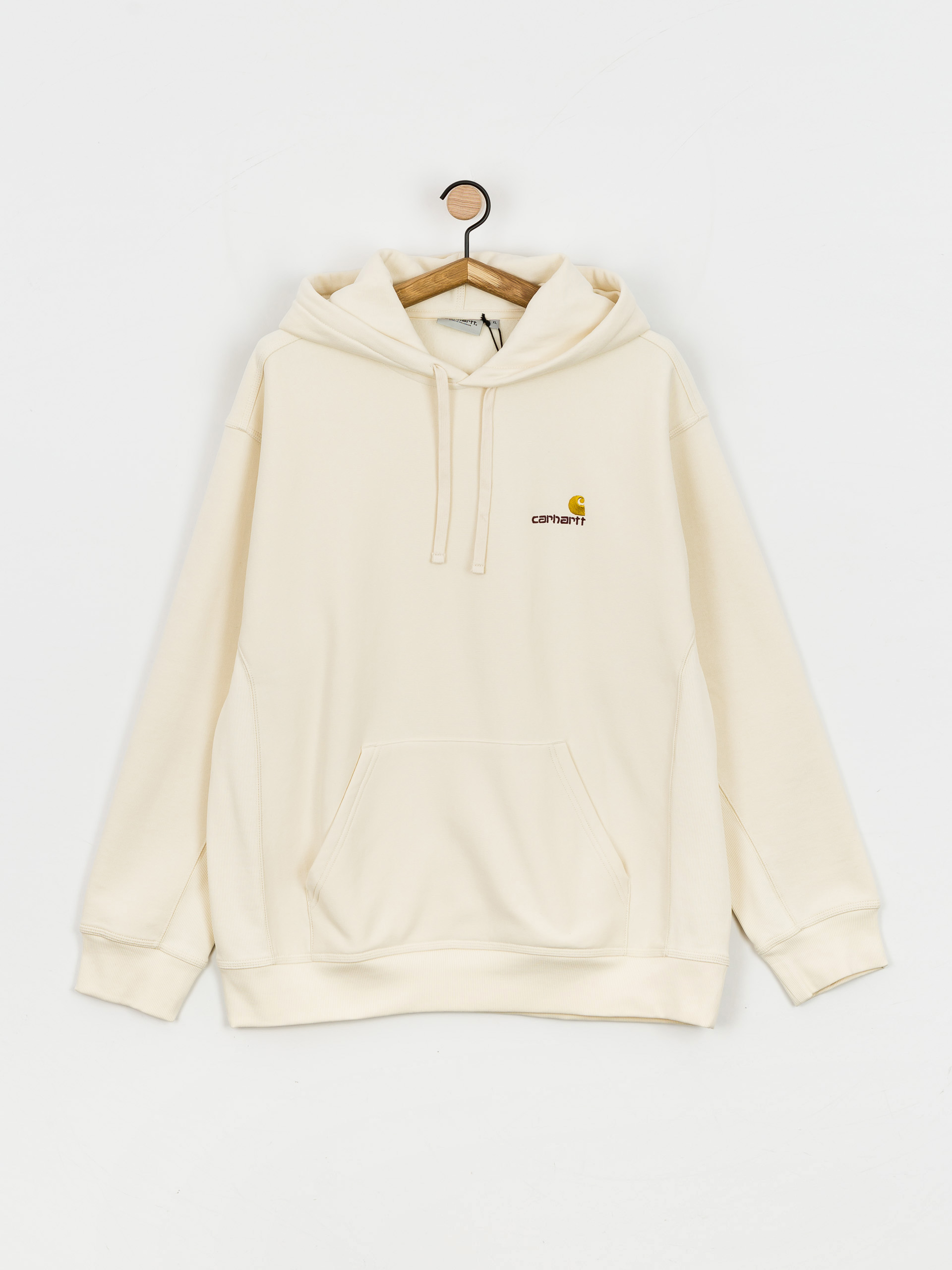 Mikina s kapucňou Carhartt WIP American Script HD (natural)