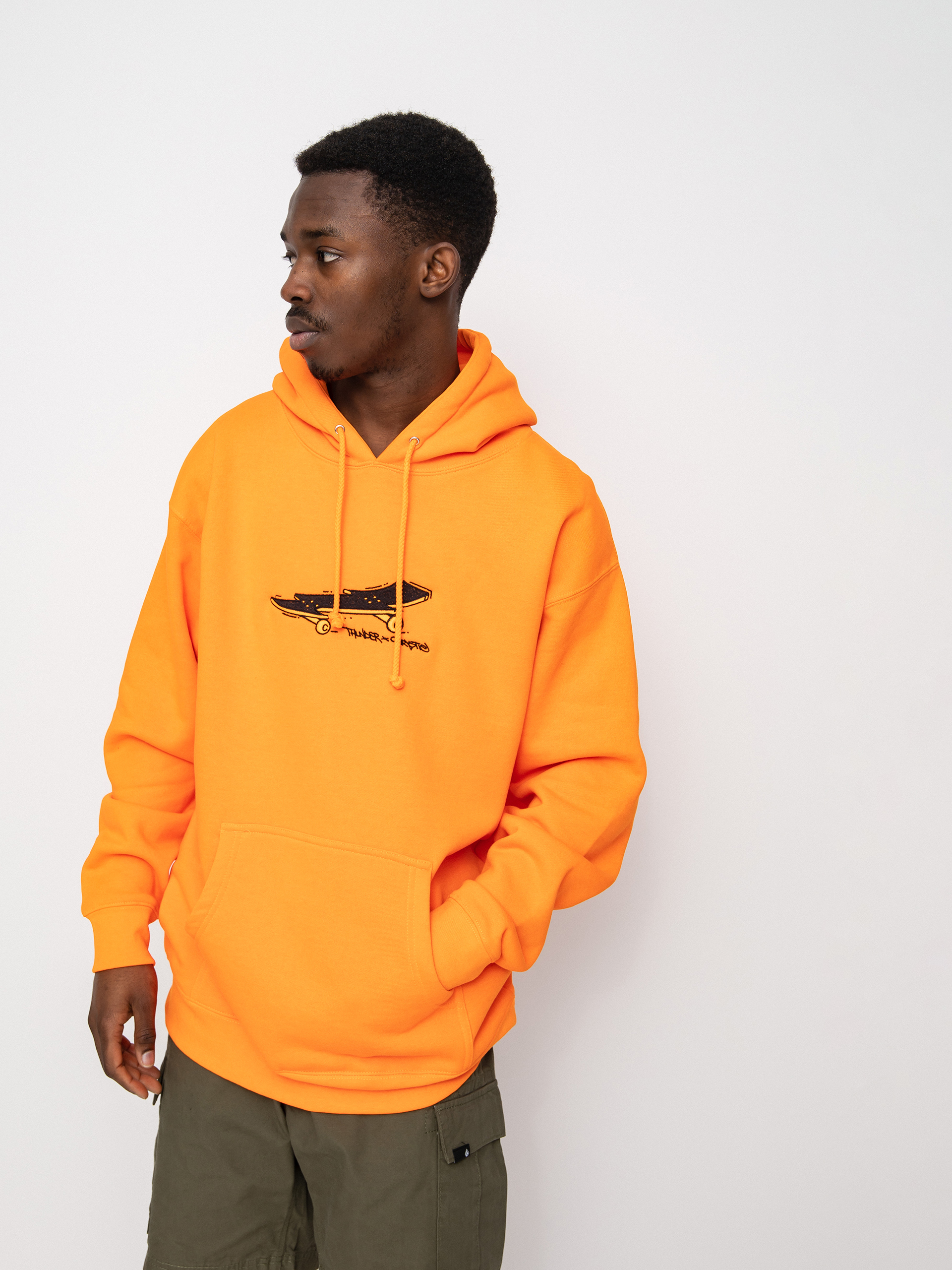 Mikina s kapucňou Thunder X Chrystie Lightening Bolt Board (bright orange)