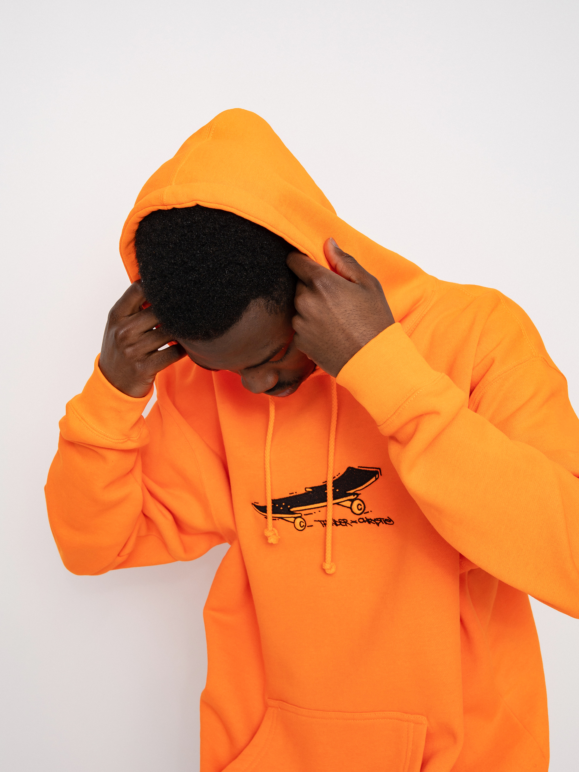Mikina s kapucňou Thunder X Chrystie Lightening Bolt Board (bright orange)