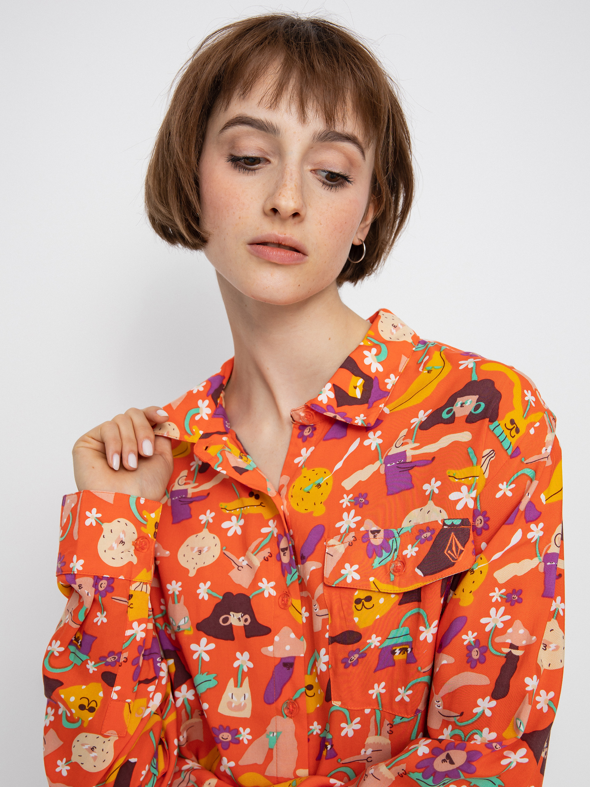 Košeľa Volcom Egle Zvirblyte Woven Wmn (living coral)