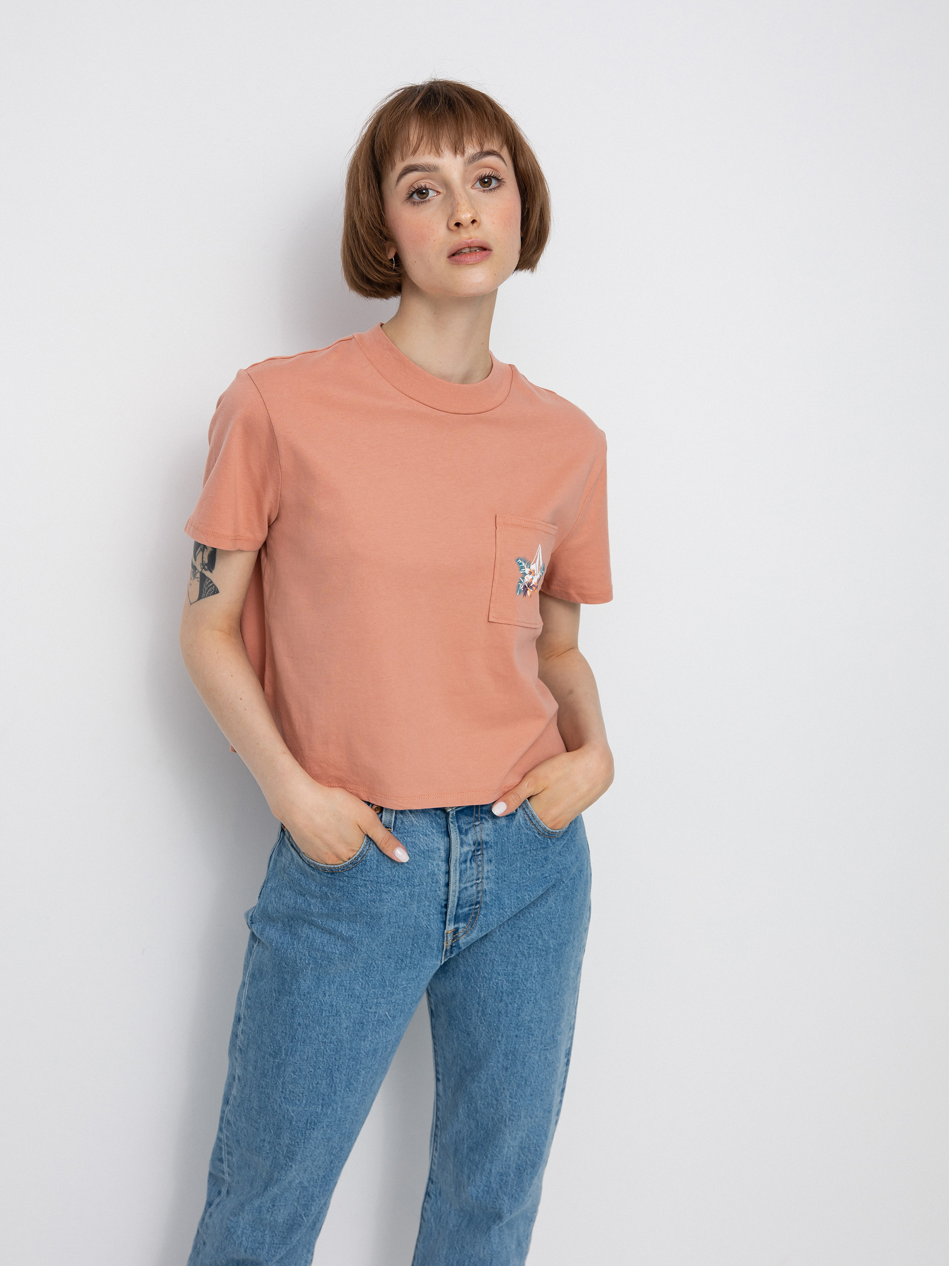 Tričko Volcom Pocket Dial Wmn (light mauve)