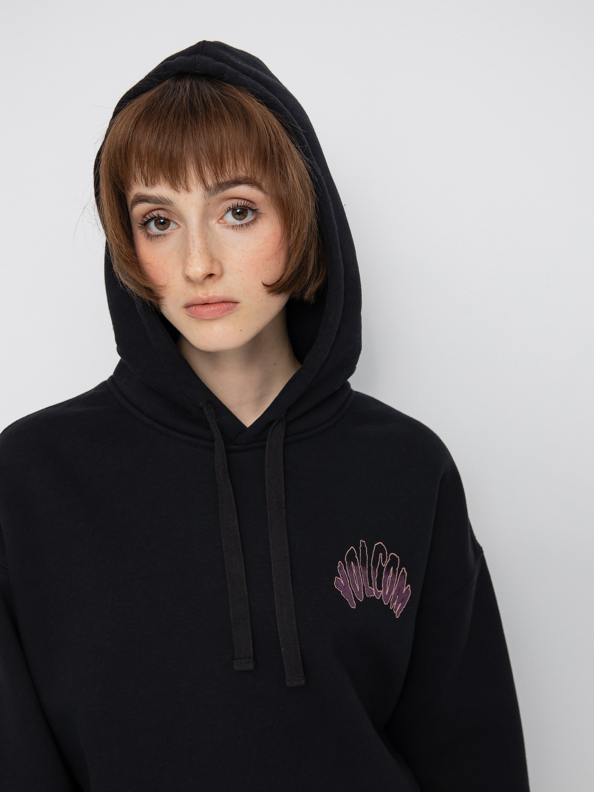 Mikina s kapucňou Volcom Voltrip HD Wmn (black)