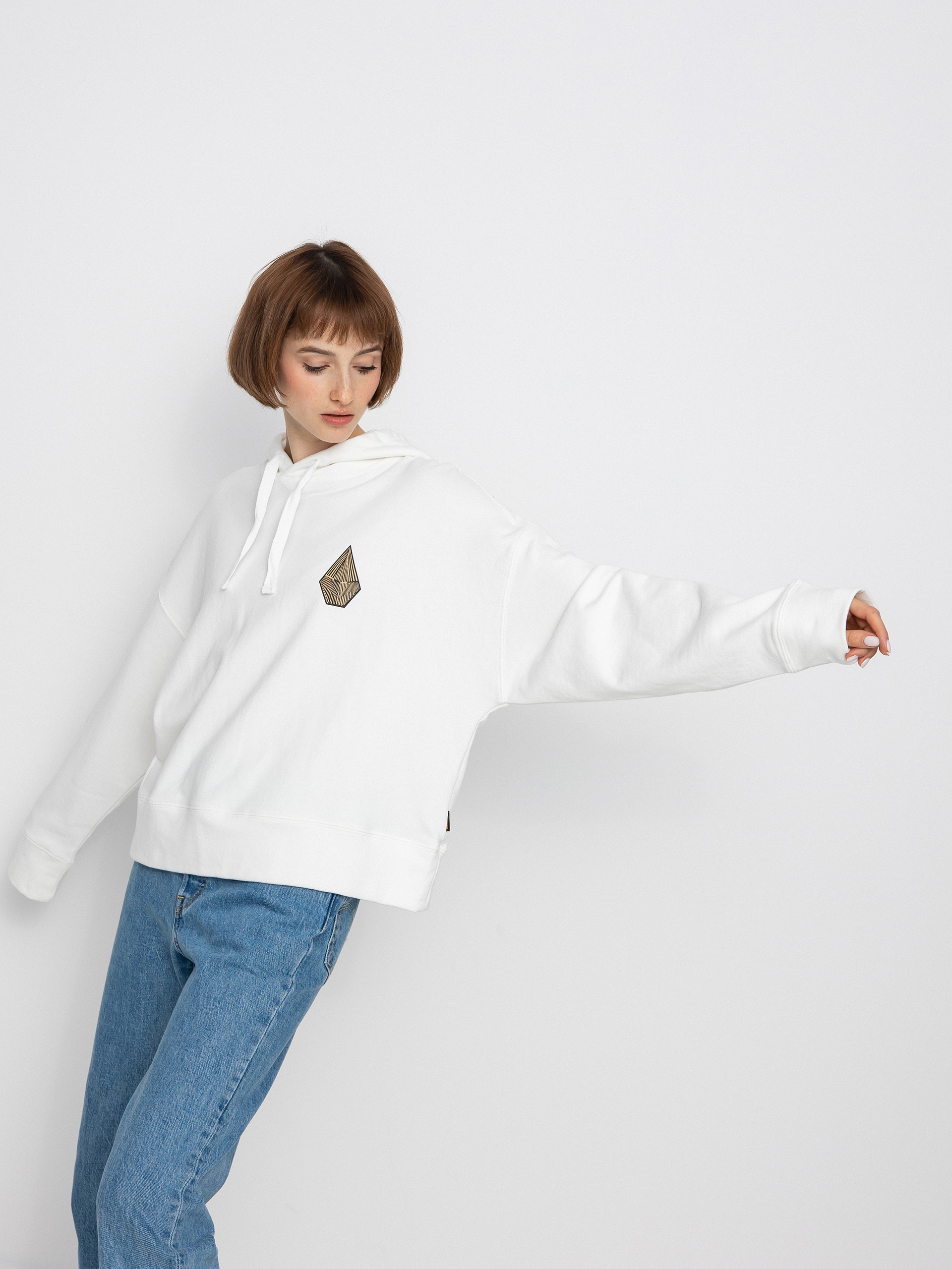 Mikina s kapucňou Volcom Thomas Hooper HD Wmn (star white)