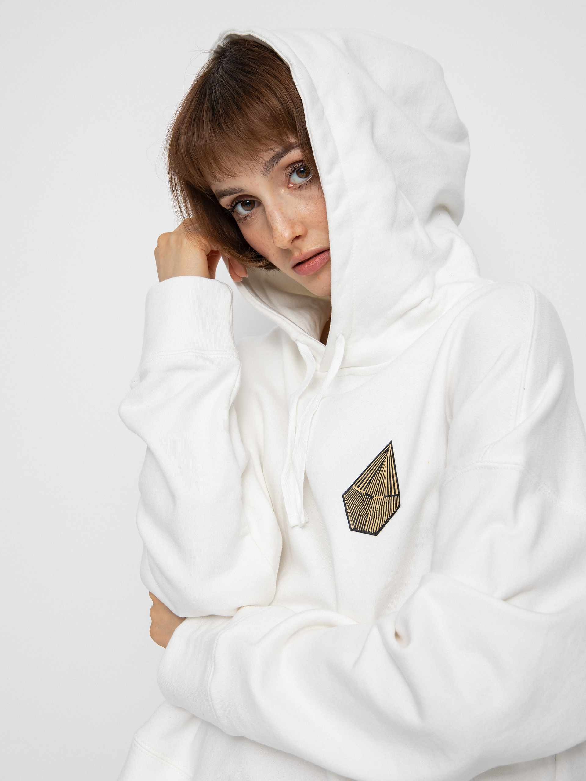 Mikina s kapucňou Volcom Thomas Hooper HD Wmn (star white)