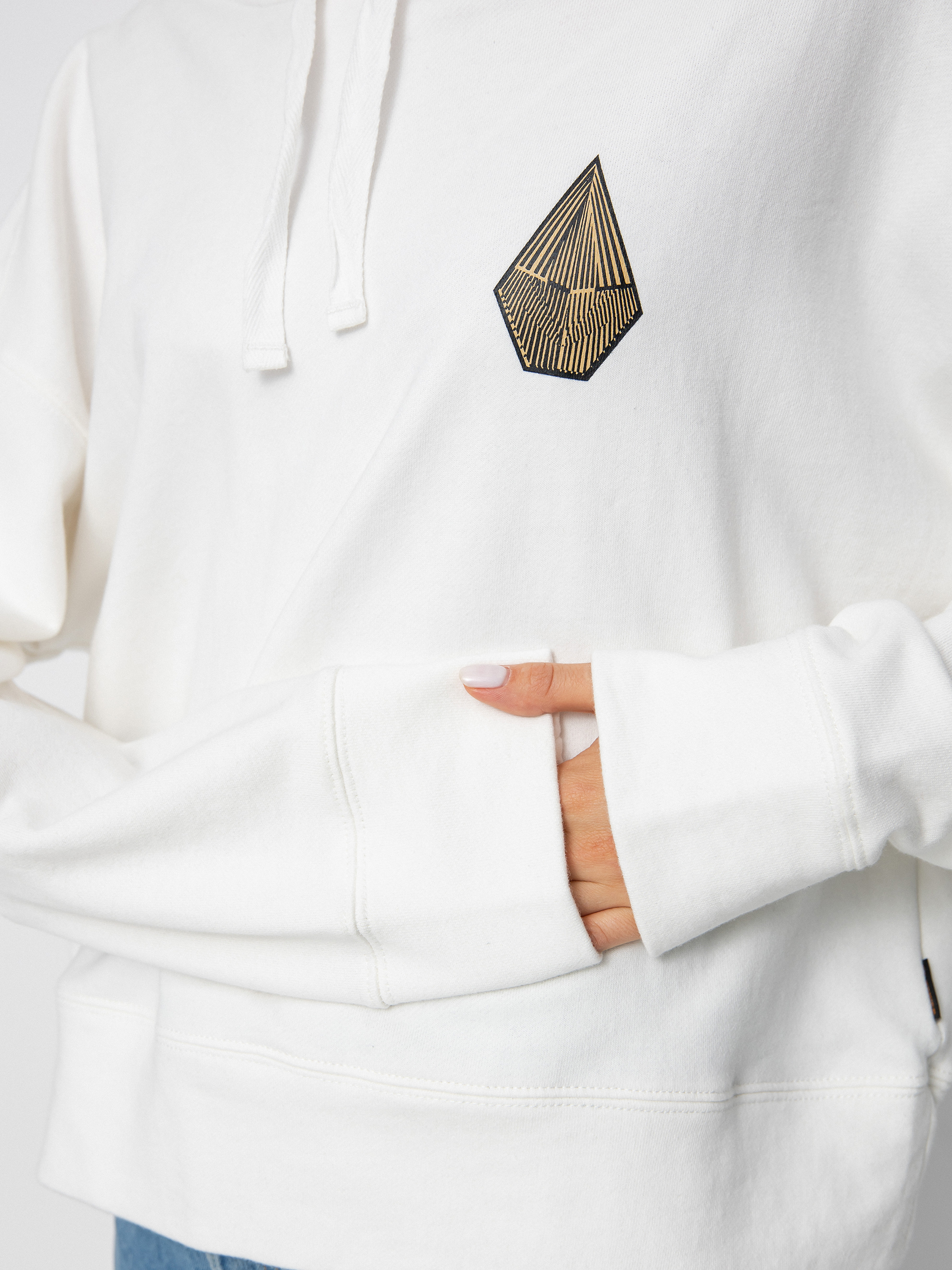 Mikina s kapucňou Volcom Thomas Hooper HD Wmn (star white)