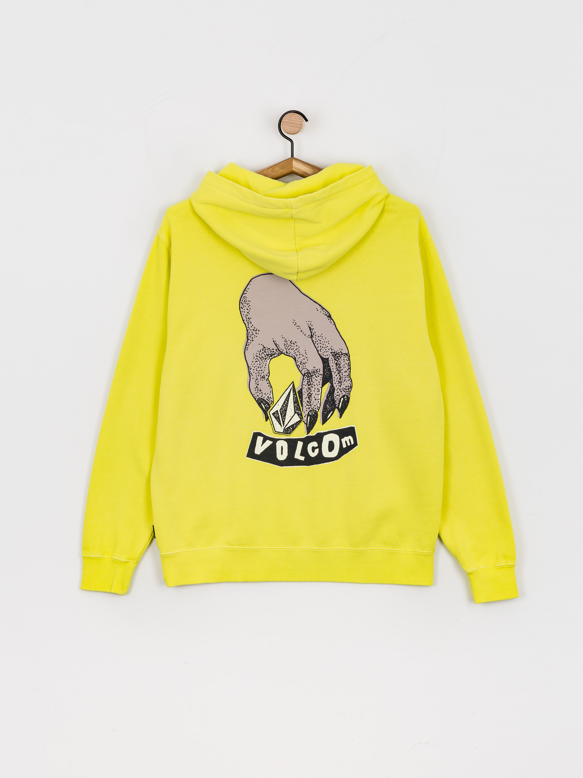 Mikina s kapucňou Volcom Flowmat HD (limeade)