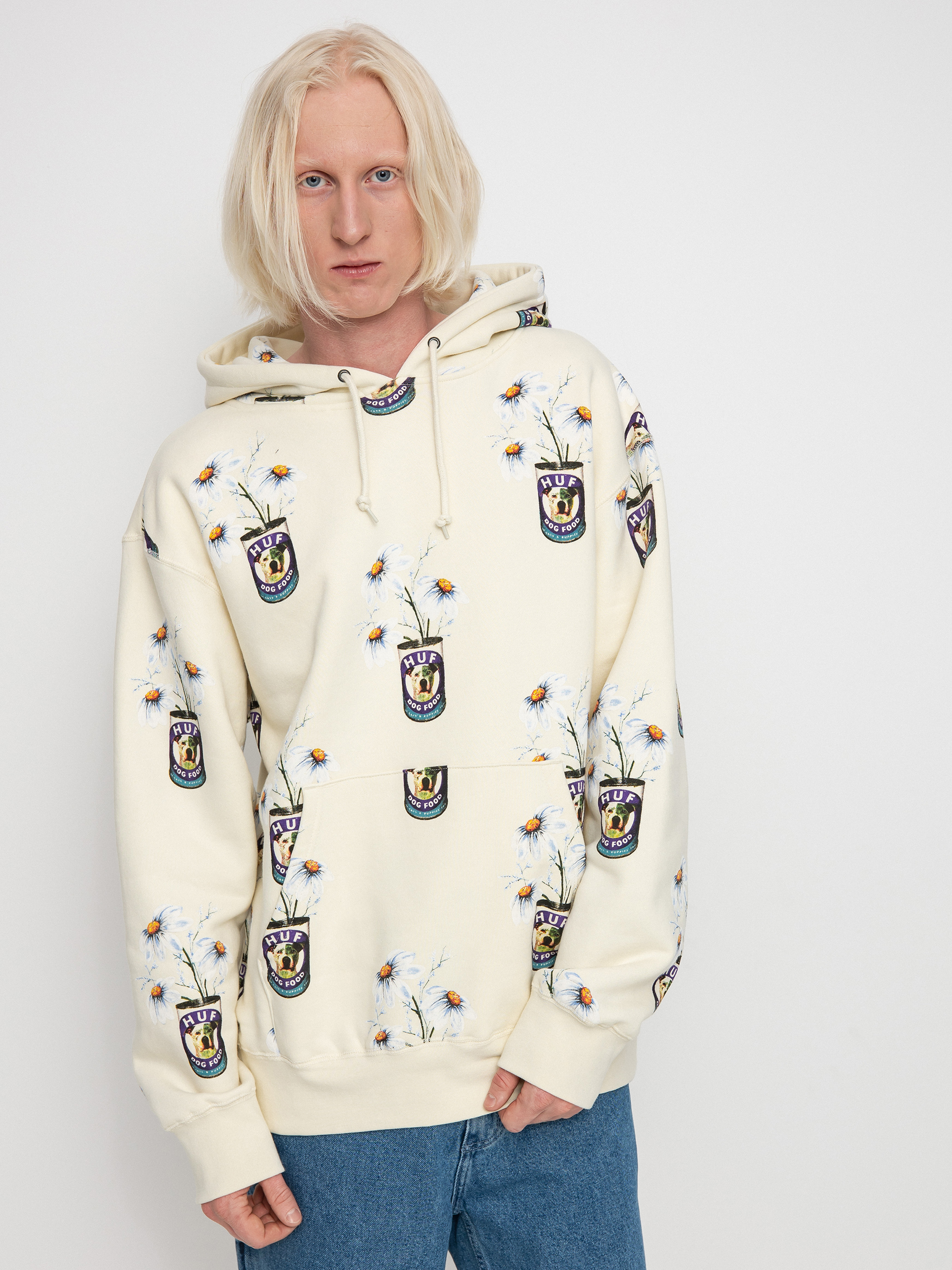 Mikina s kapucňou HUF Canned HD (off white)