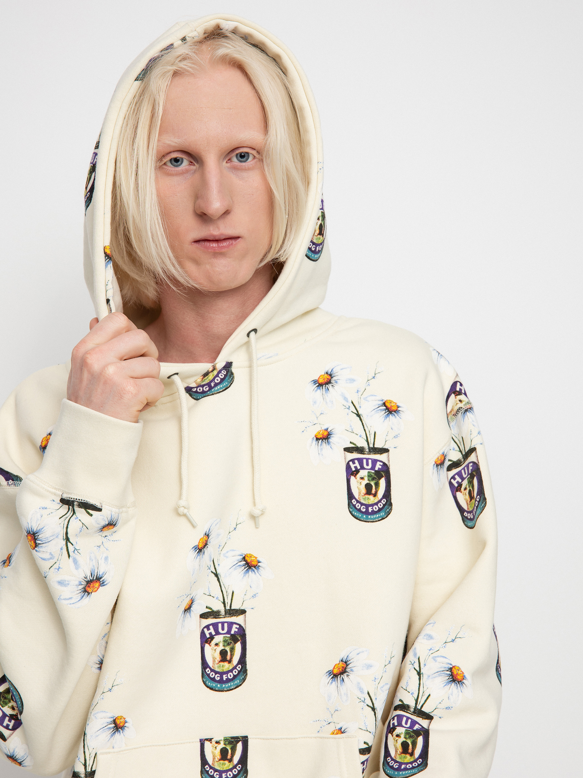 Mikina s kapucňou HUF Canned HD (off white)