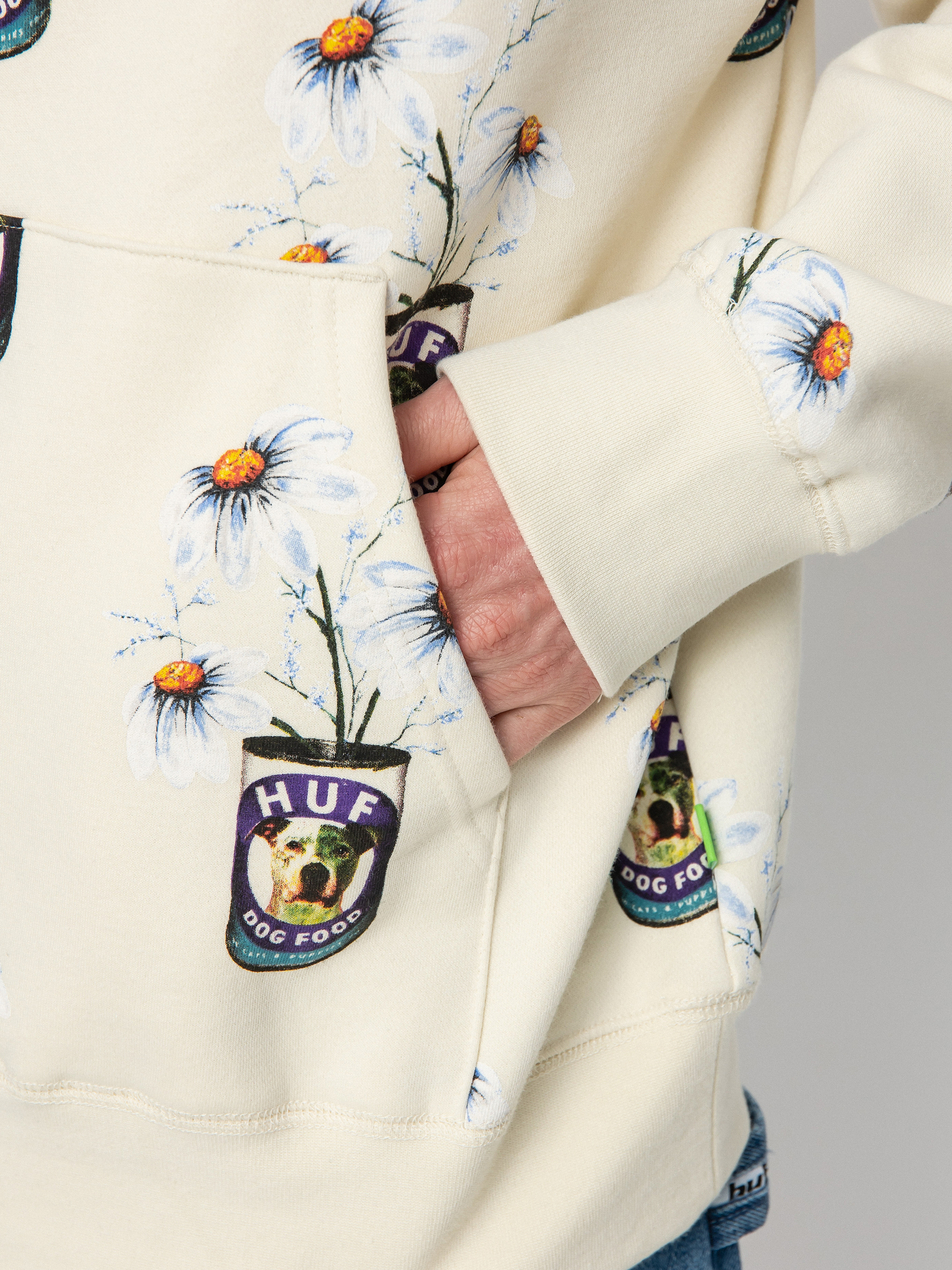 Mikina s kapucňou HUF Canned HD (off white)