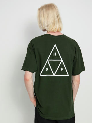 Tričko HUF Essentials Triple Triangle (forest green)
