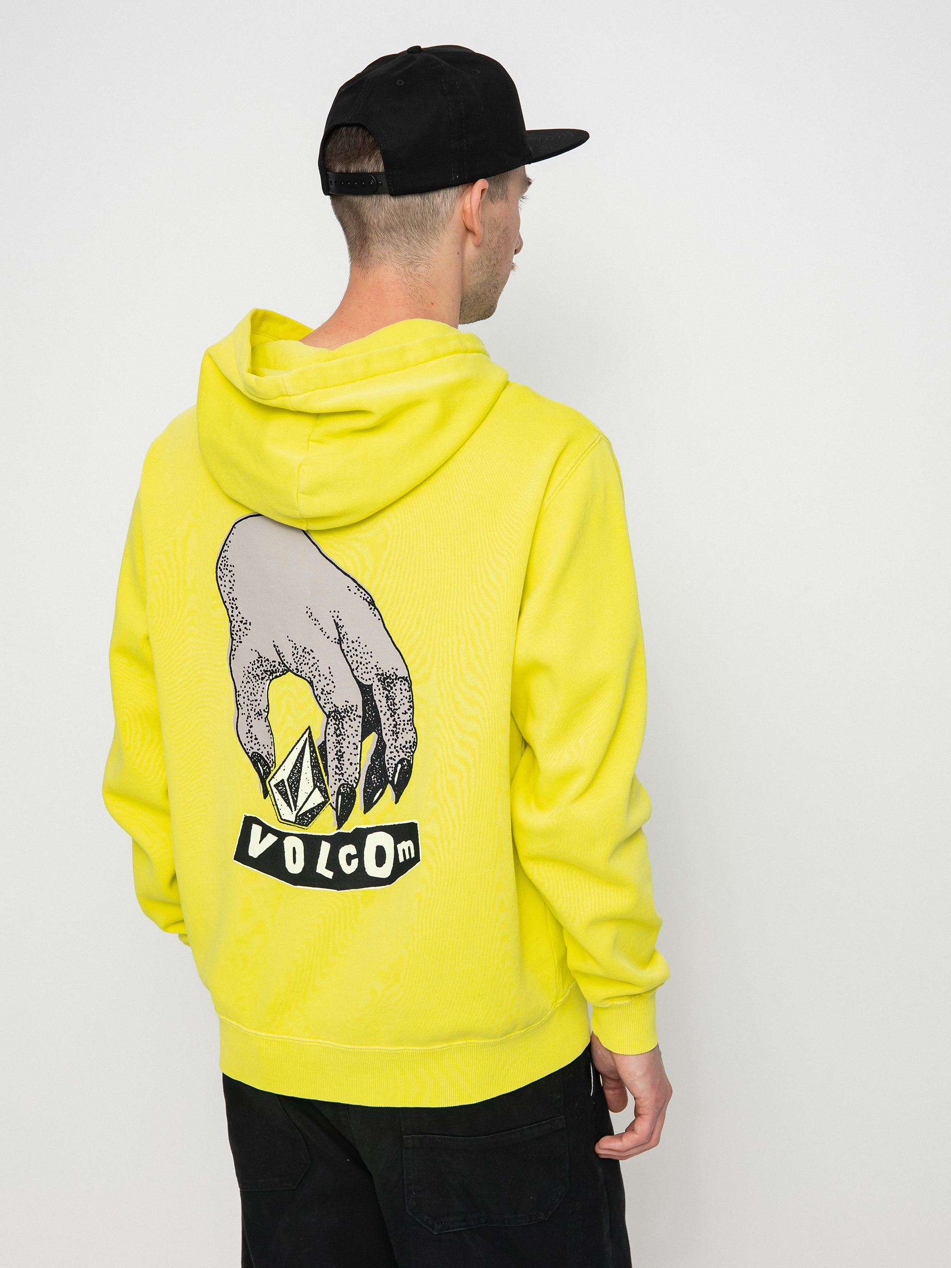 Mikina s kapucňou Volcom Flowmat HD (limeade)