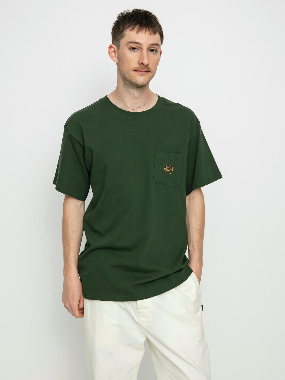 Tričko HUF Haze Script Pocket (forest green)