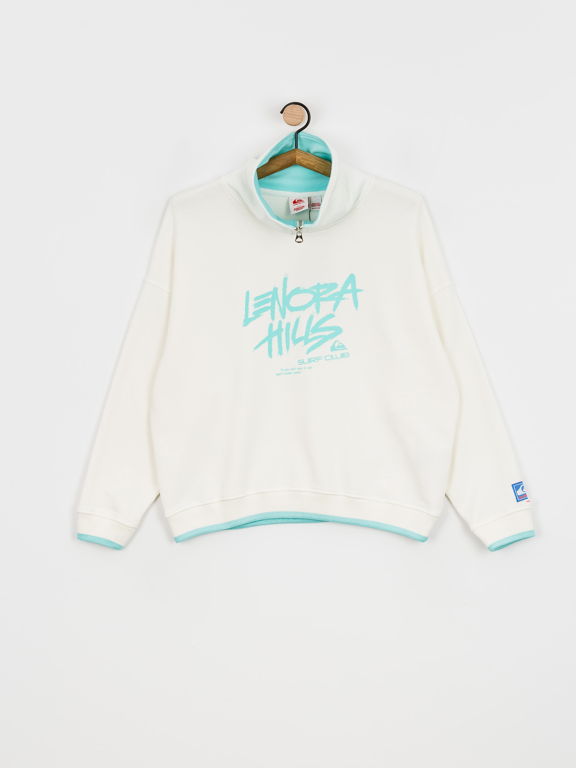 Mikina Quiksilver X Stranger Things Lenora Half Zip Wmn (snow white)