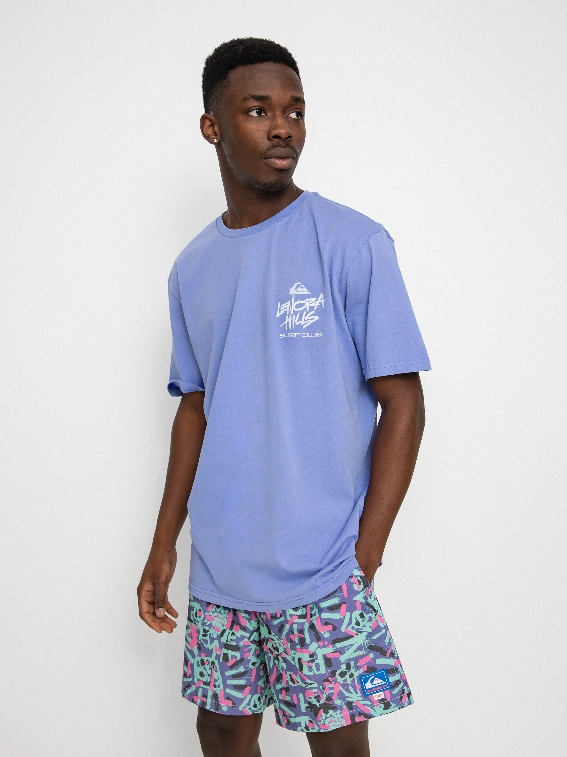 Tričko Quiksilver [27.05]  X Stranger Things Lenora Hills Surf Club (jacaranda)