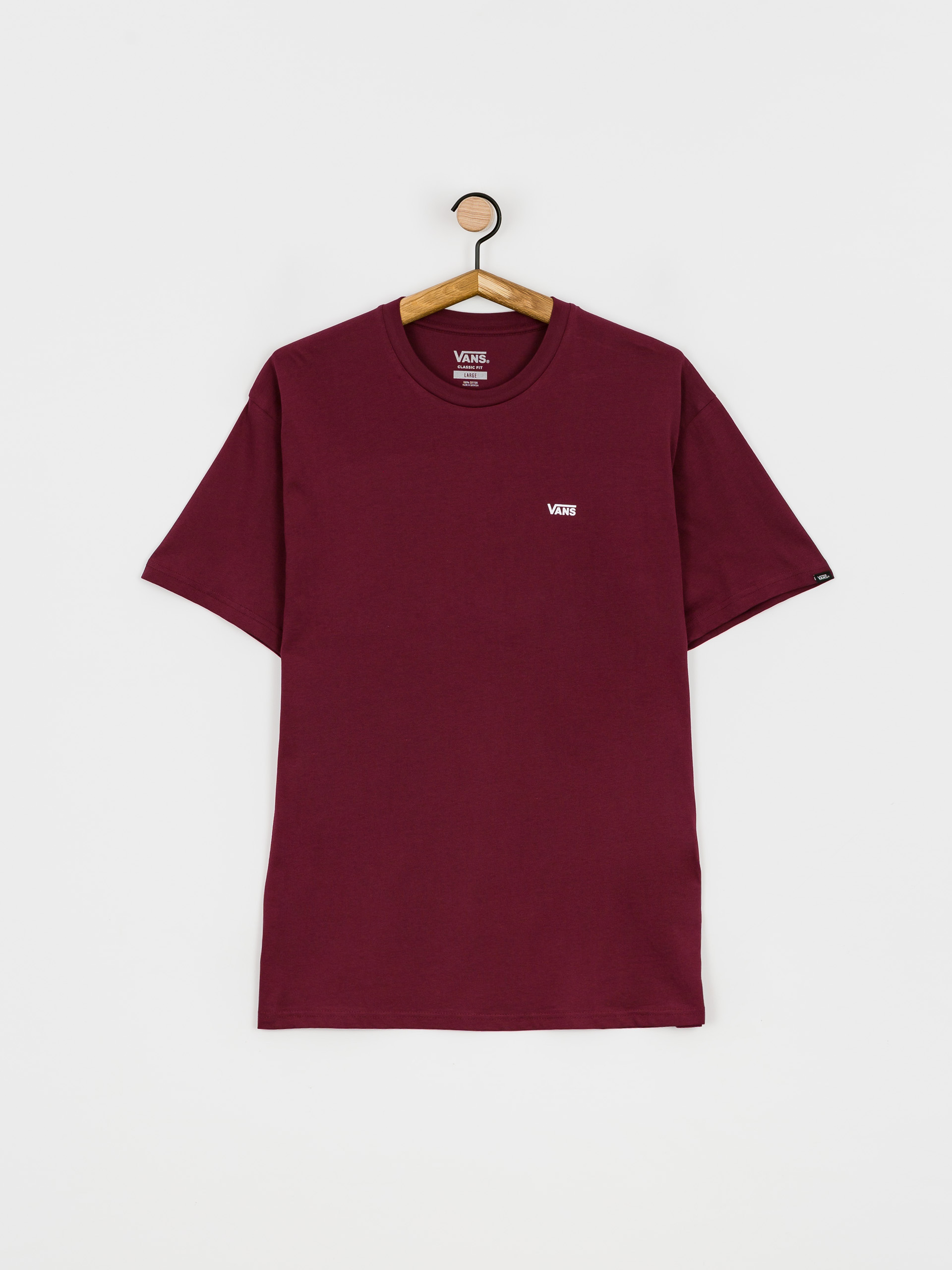 Tričko Vans Left Chest Logo (burgundy)