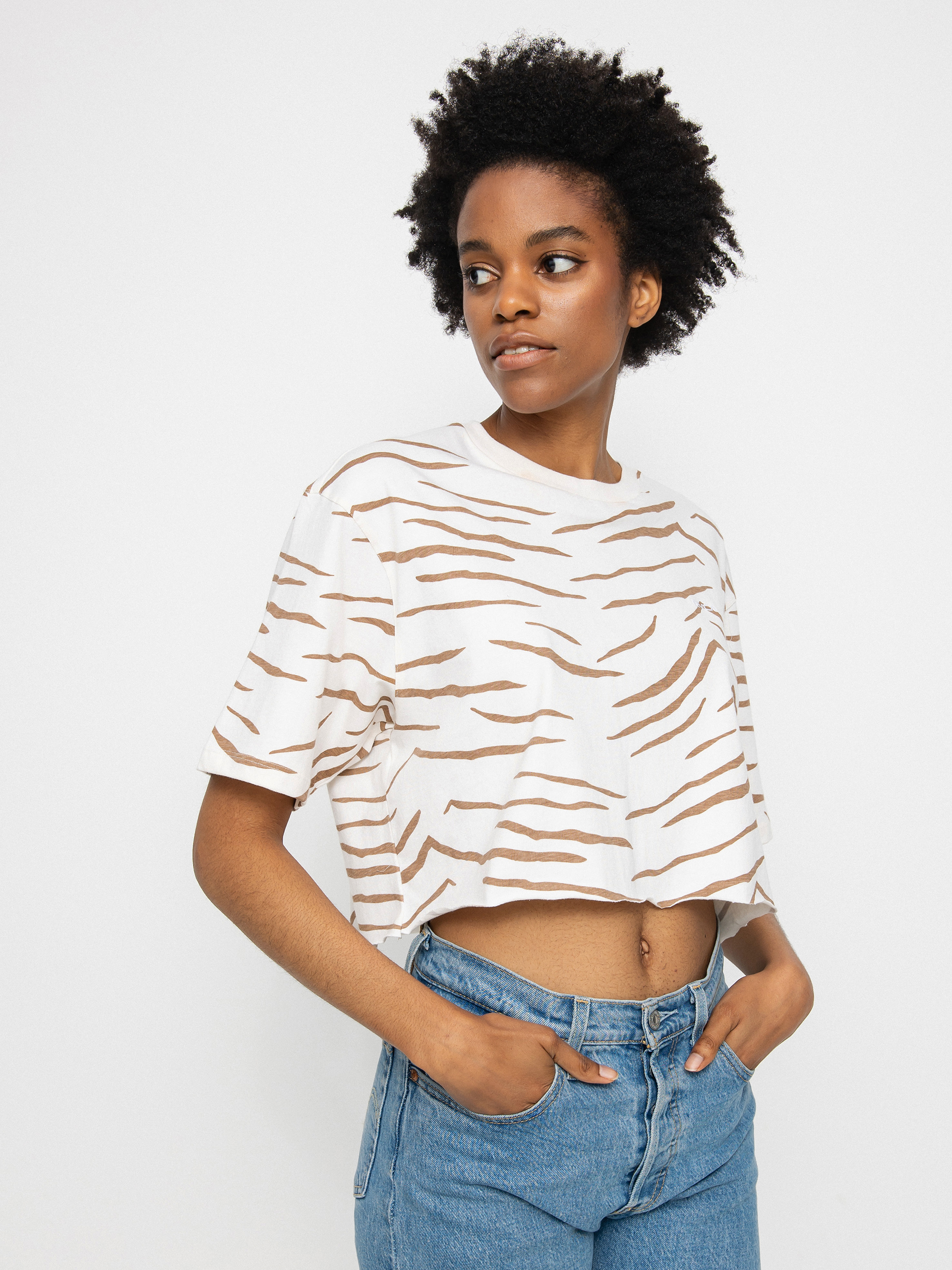 Tričko RVCA Test Drive Crop Wmn (wood)