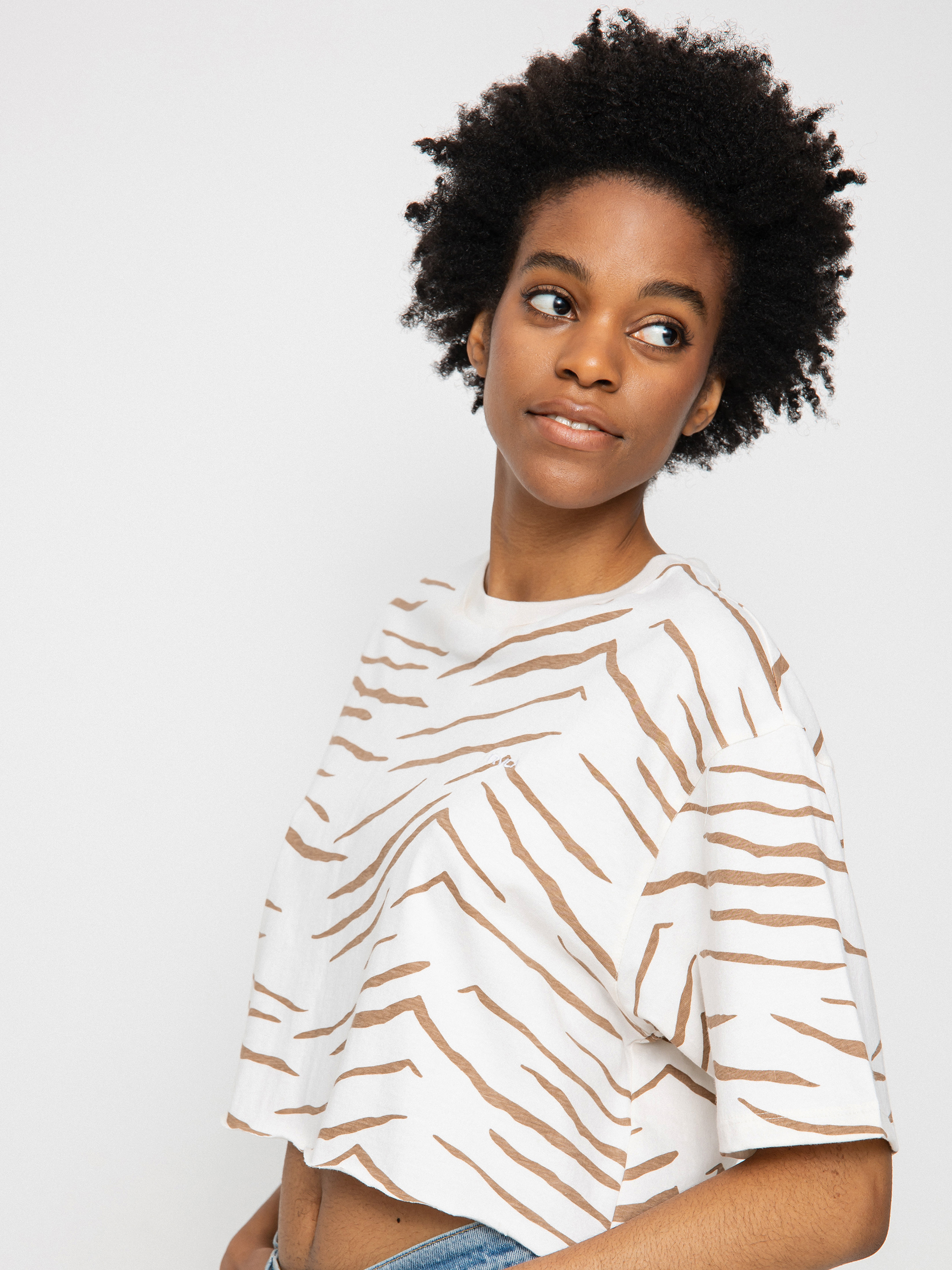 Tričko RVCA Test Drive Crop Wmn (wood)