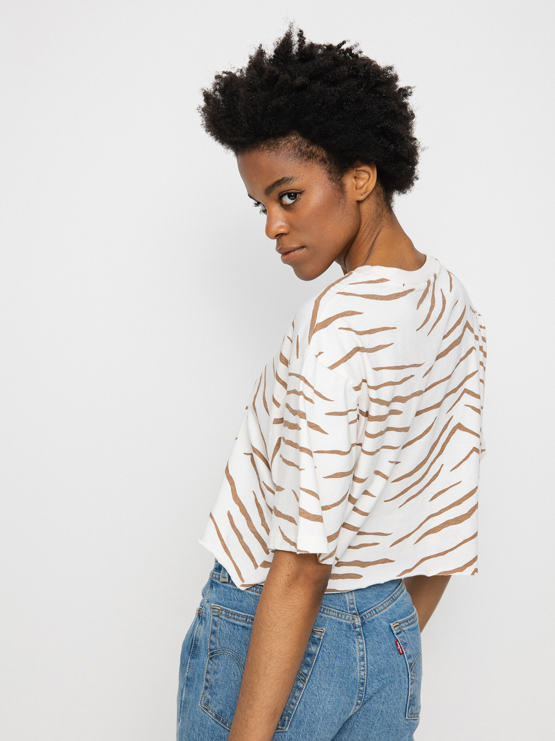 Tričko RVCA Test Drive Crop Wmn (wood)