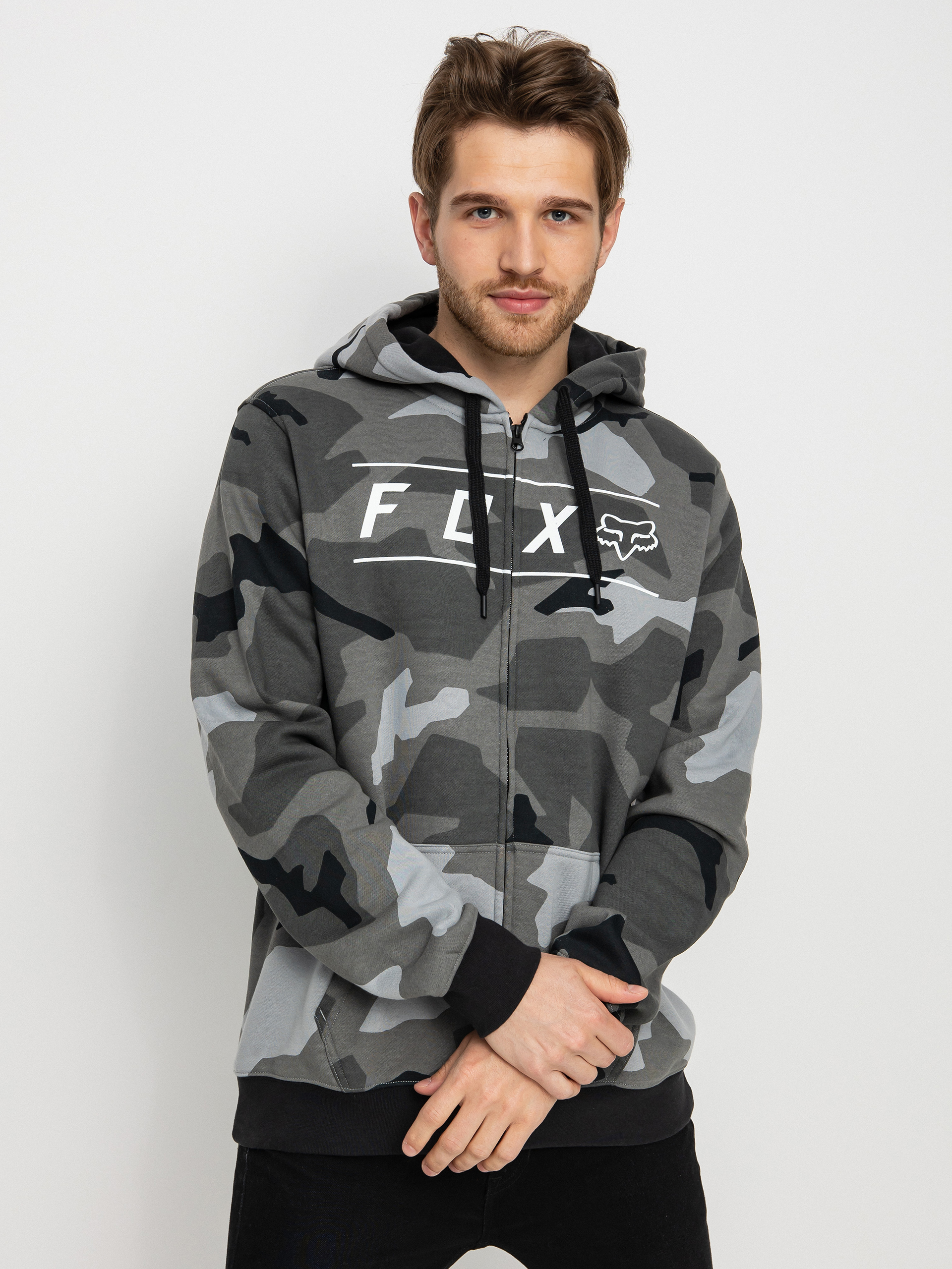 Mikina s kapucňou Fox Pinnacle Camo ZHD (blk cam)