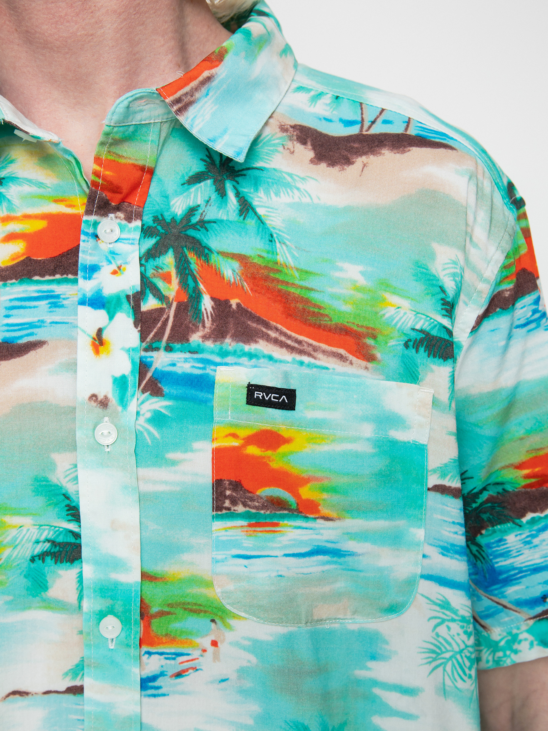 Košeľa RVCA Paradiso (teal)