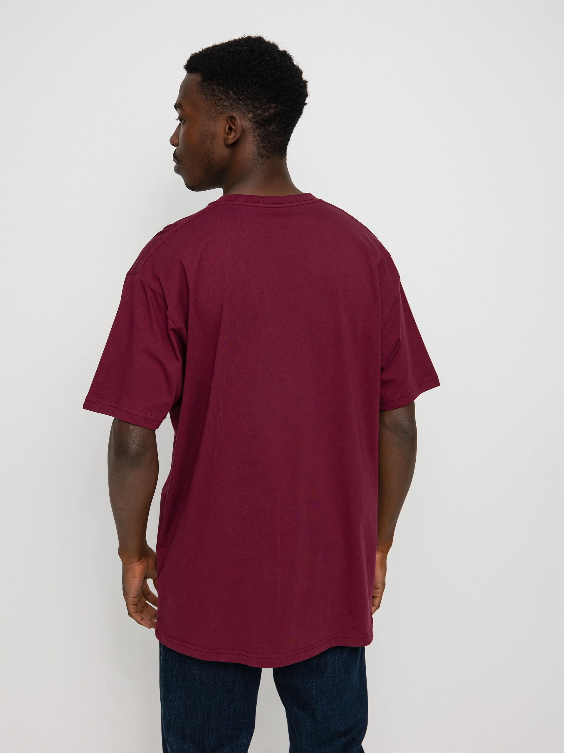 Tričko Vans Left Chest Logo (burgundy)