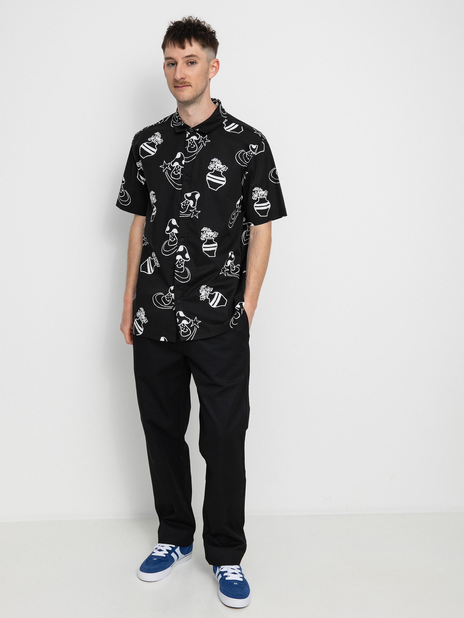 Košeľa Globe Underground Holiday (black)