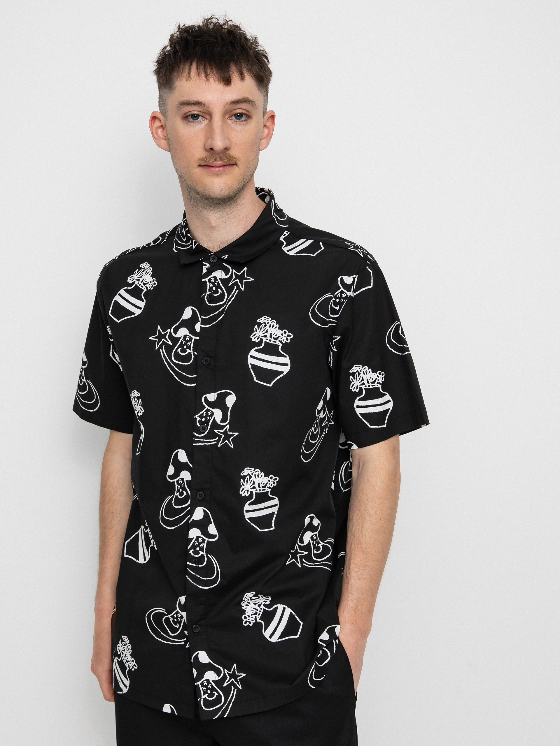 Košeľa Globe Underground Holiday (black)