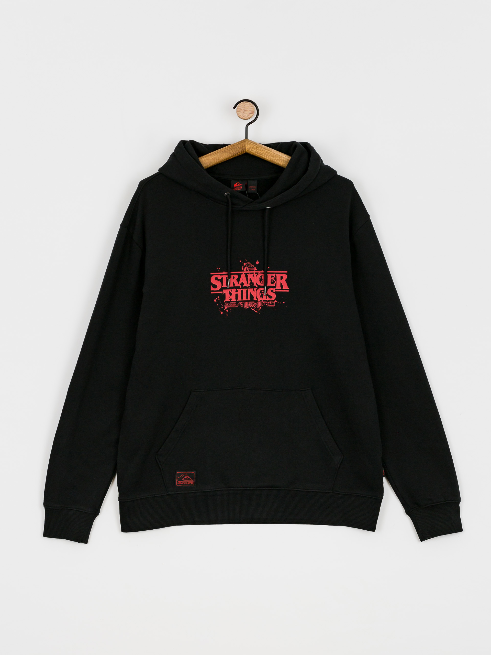 Mikina s kapucňou Quiksilver X Stranger Things Official Logo HD (black)